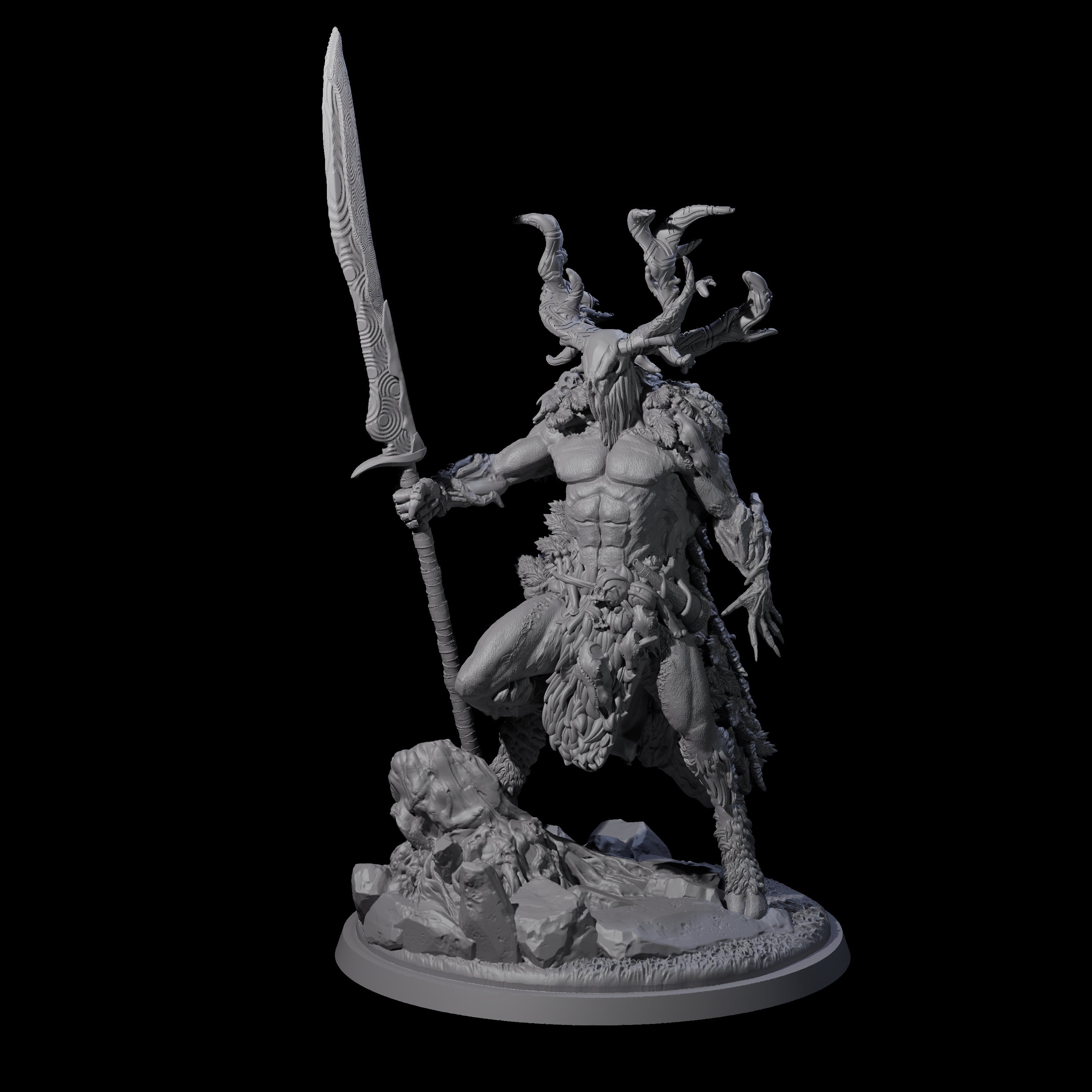 Fey Lord of the Hunt Miniature for Dungeons and Dragons, Pathfinder or other TTRPGs