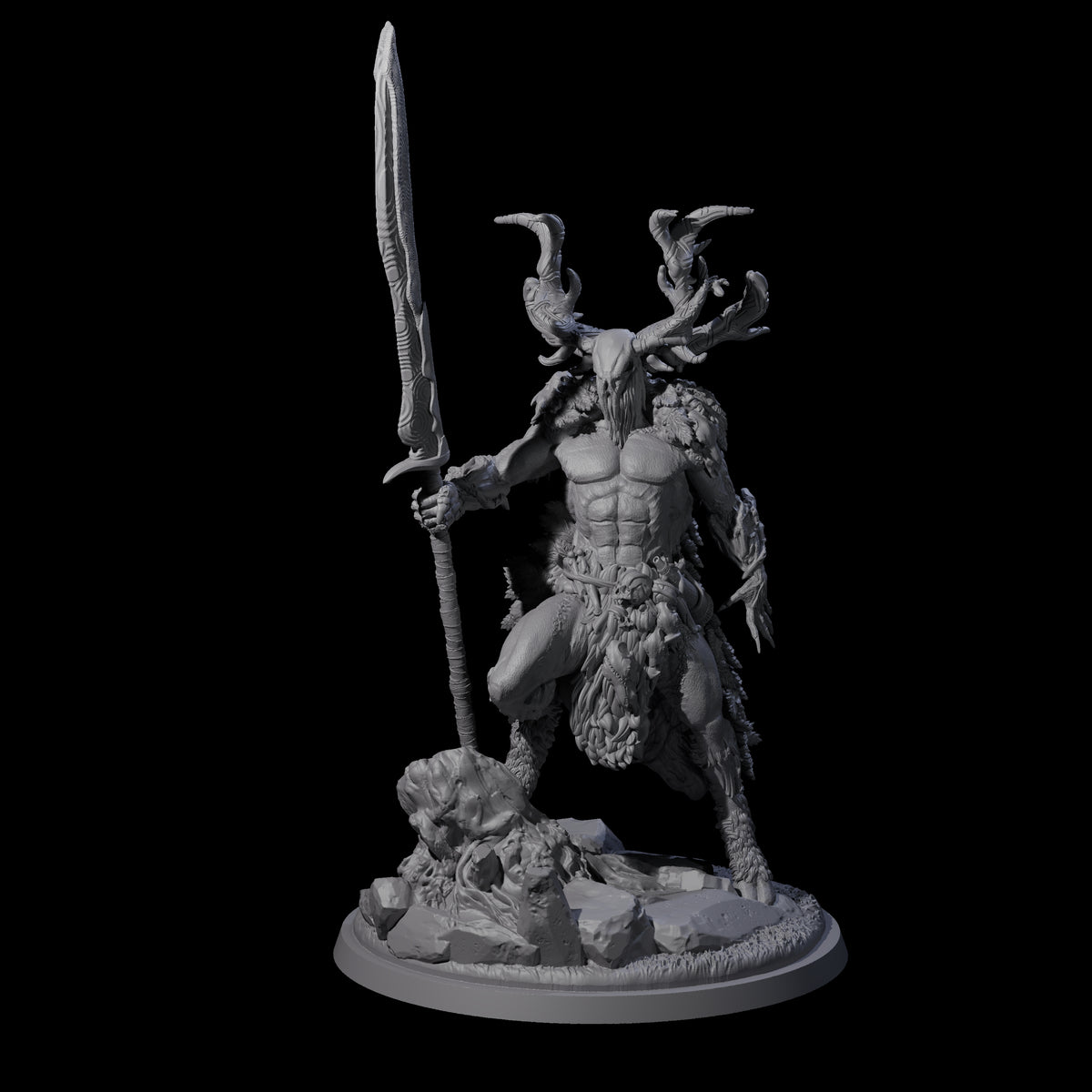 Fey Lord of the Hunt Miniature for Dungeons and Dragons, Pathfinder or other TTRPGs