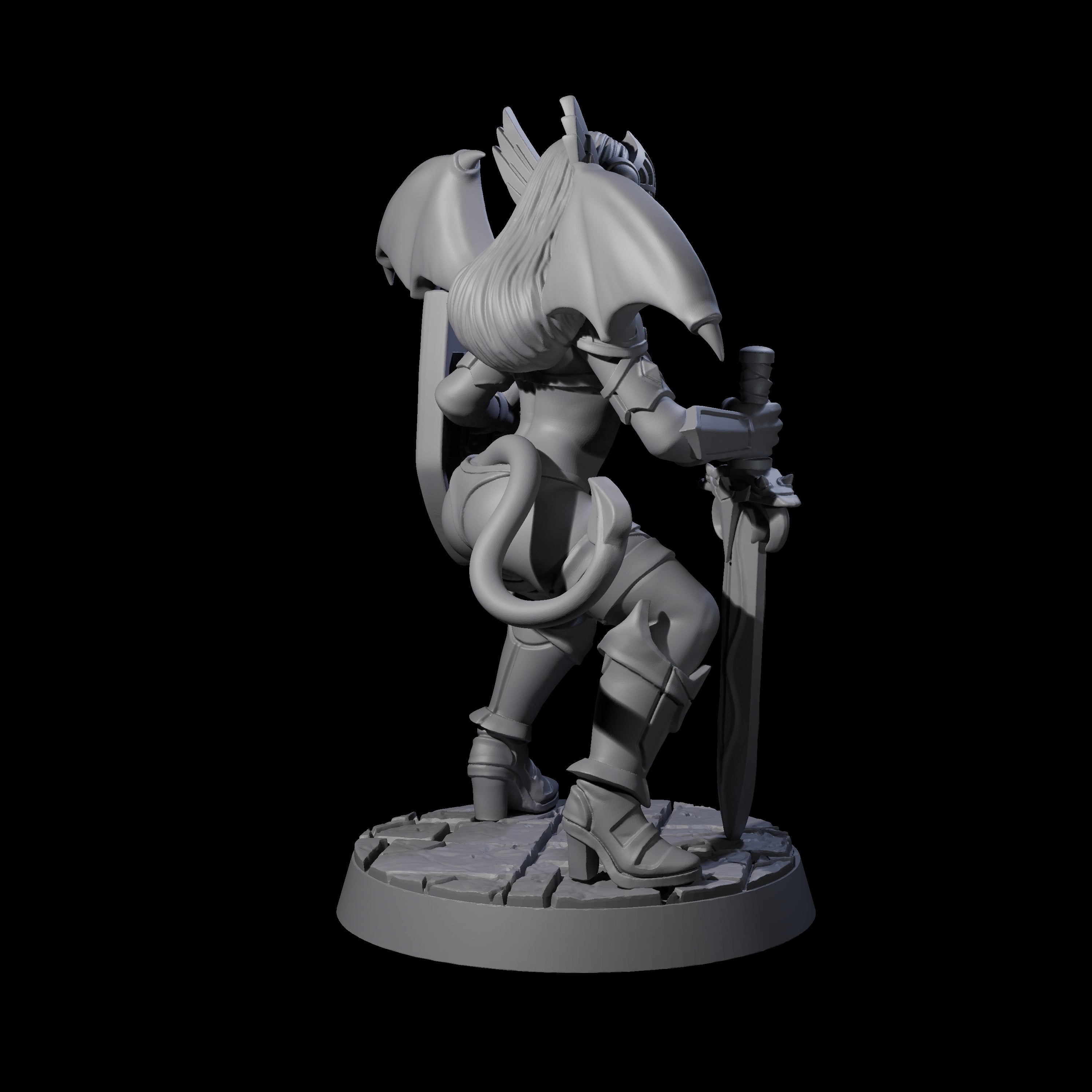 Fiendious Armoured Succubus Miniature for Dungeons and Dragons, Pathfinder or other TTRPGs