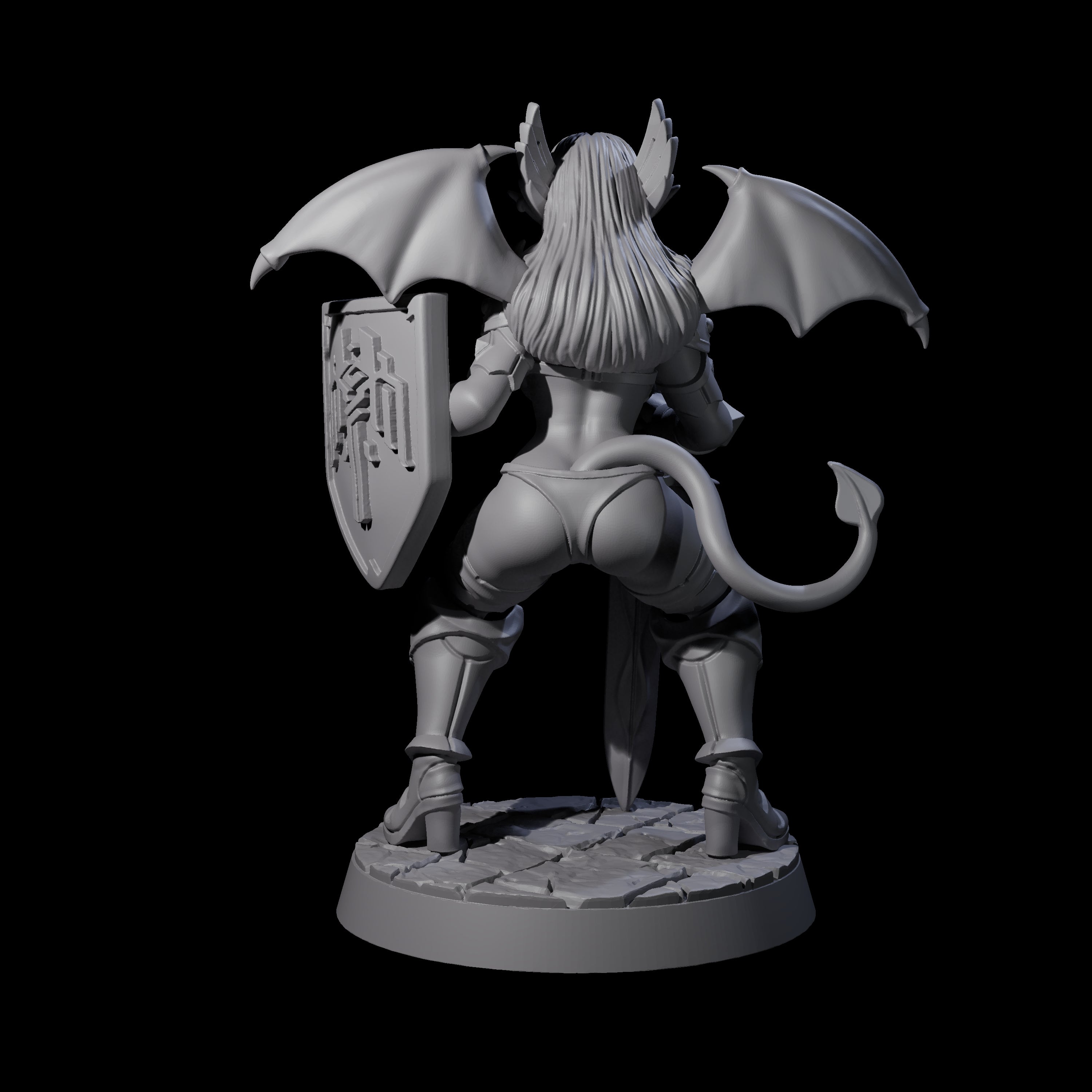 Fiendious Armoured Succubus Miniature for Dungeons and Dragons, Pathfinder or other TTRPGs