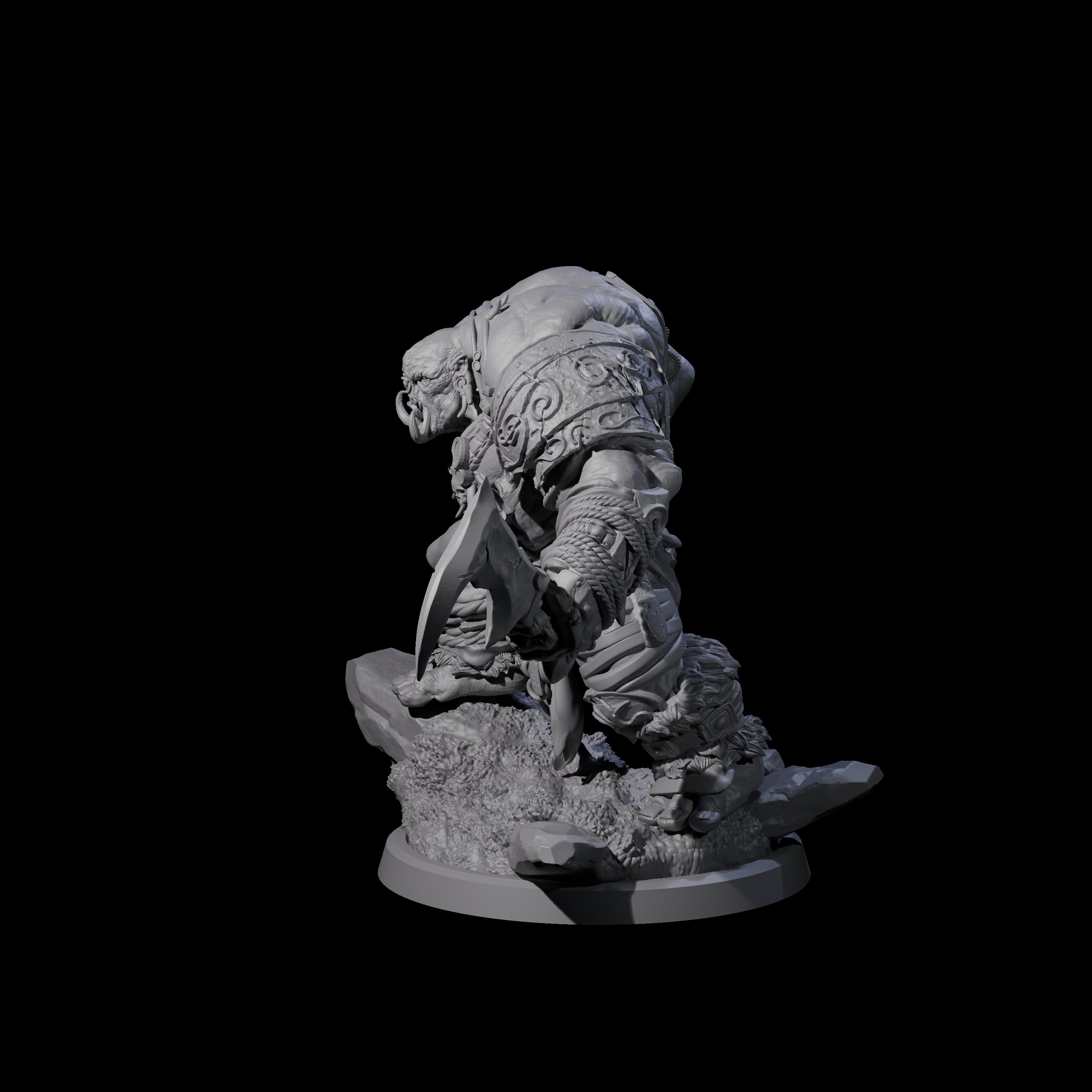 Fierce Cave Ogre A Miniature for Dungeons and Dragons, Pathfinder or other TTRPGs