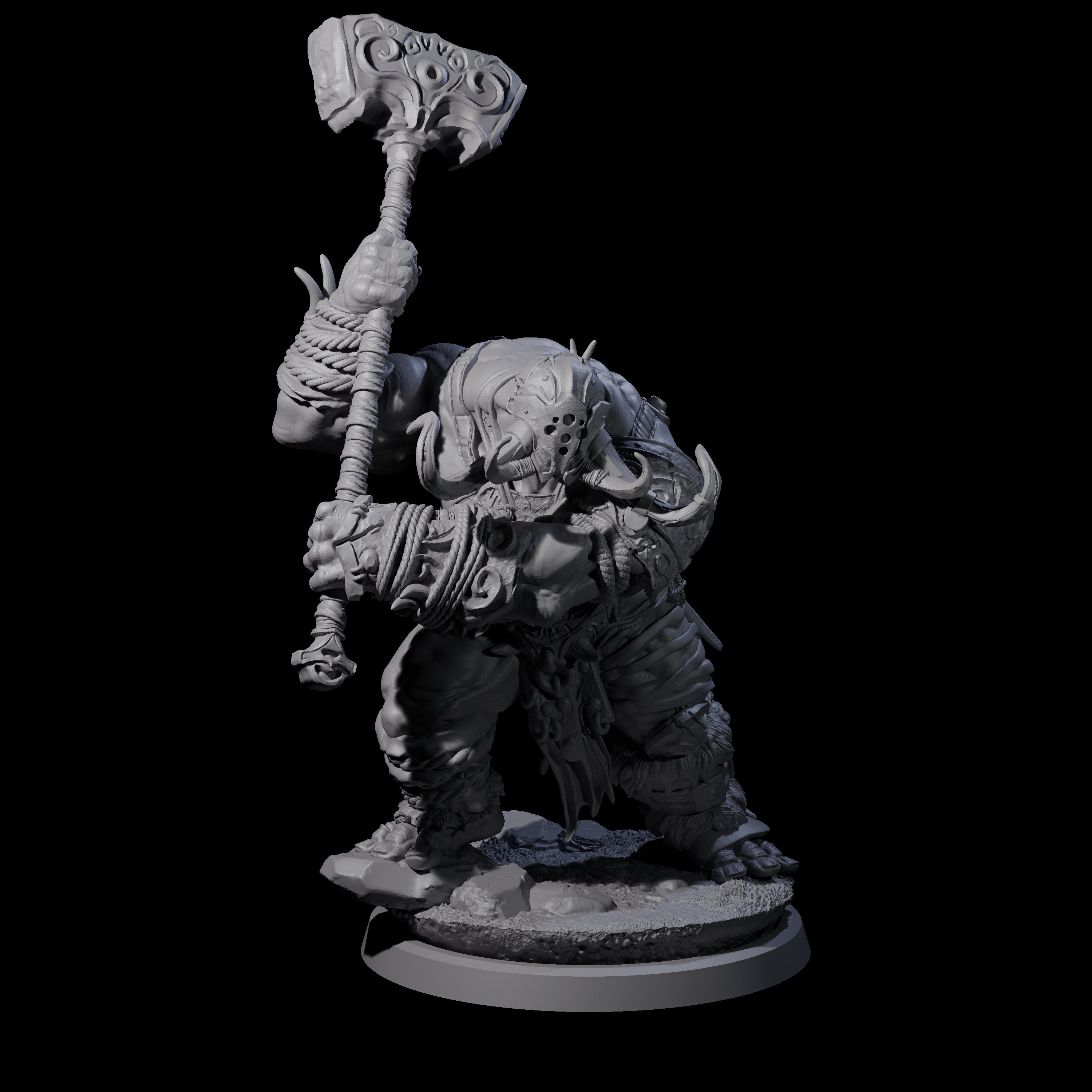 Fierce Cave Ogre B Miniature for Dungeons and Dragons, Pathfinder or other TTRPGs