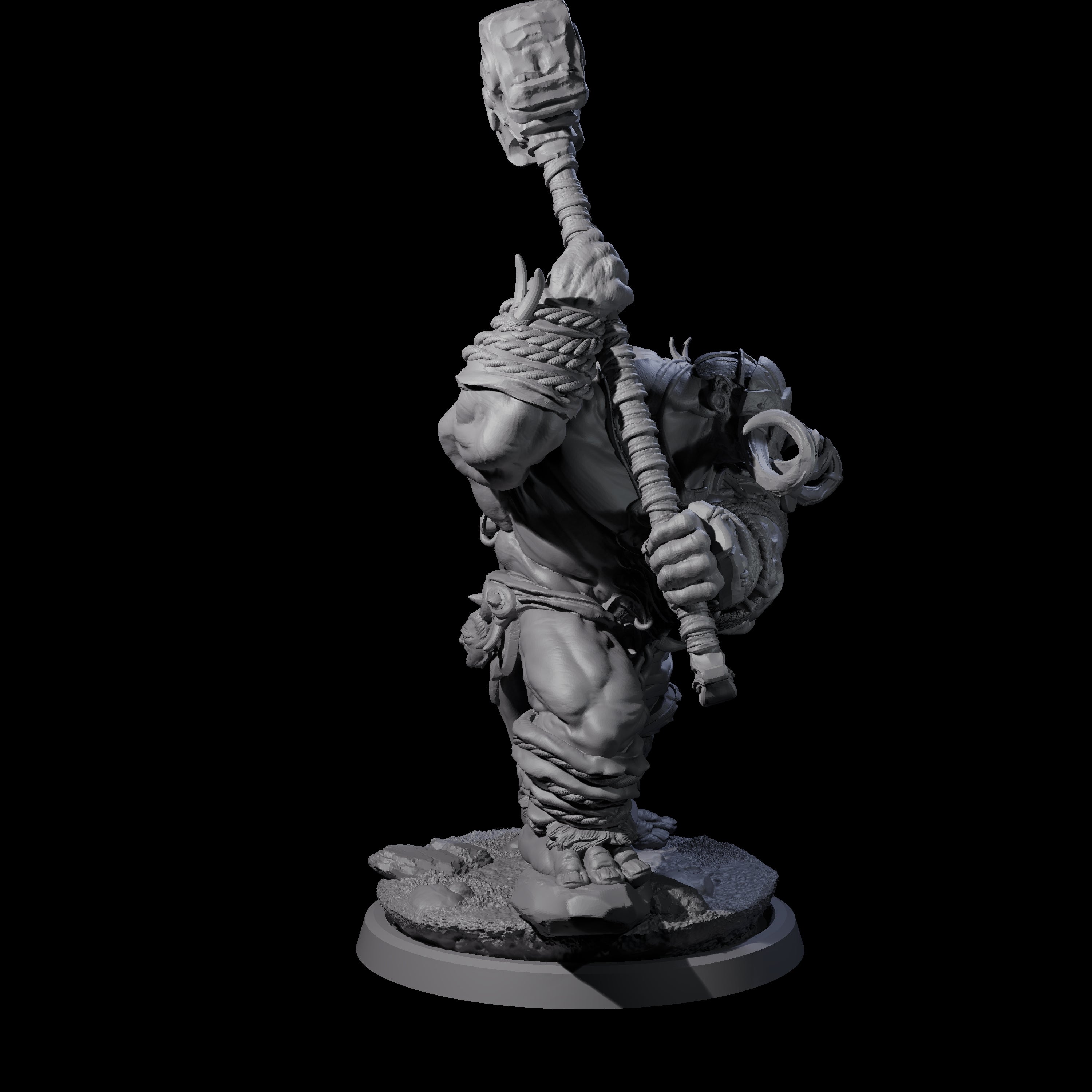 Fierce Cave Ogre B Miniature for Dungeons and Dragons, Pathfinder or other TTRPGs