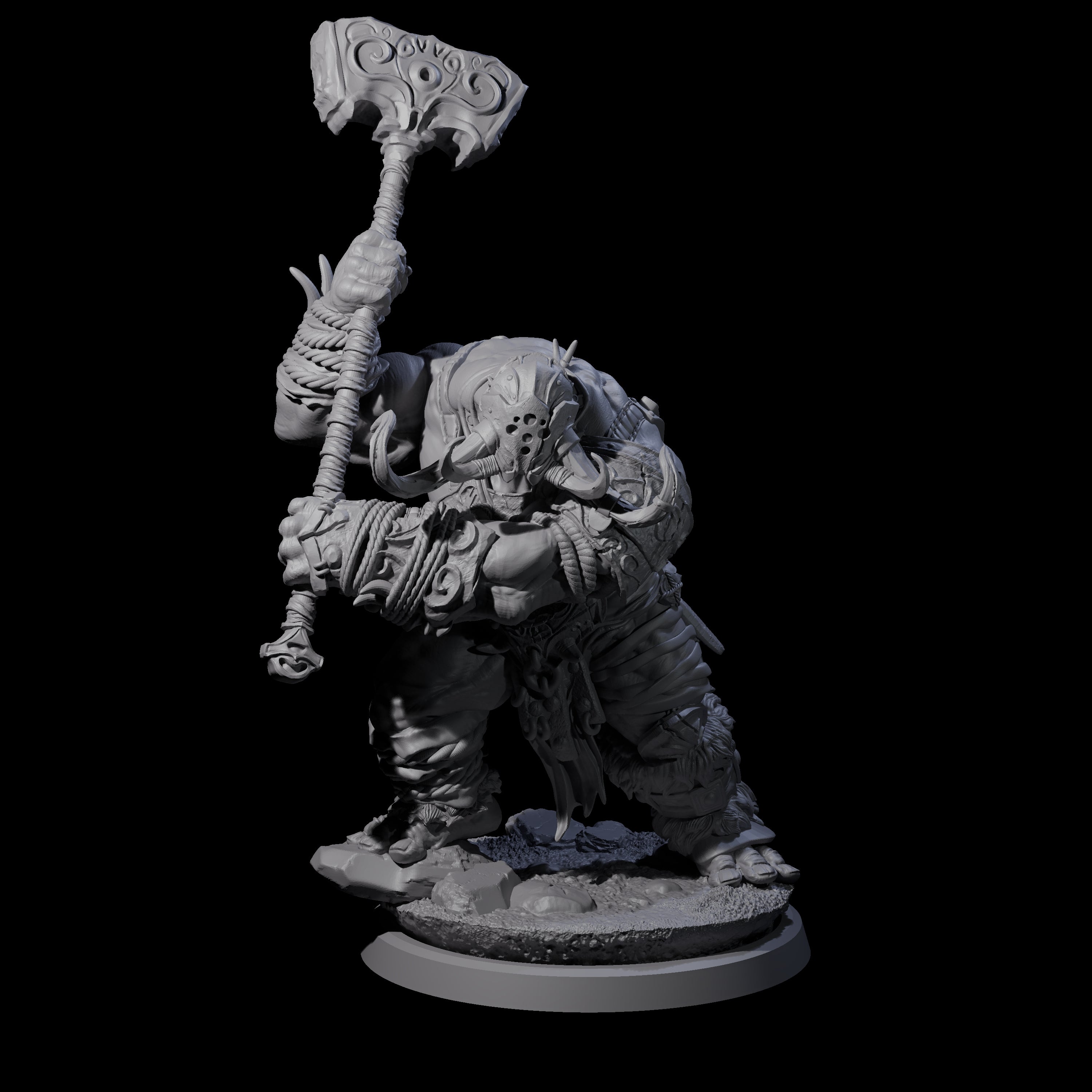 Fierce Cave Ogre B Miniature for Dungeons and Dragons, Pathfinder or other TTRPGs