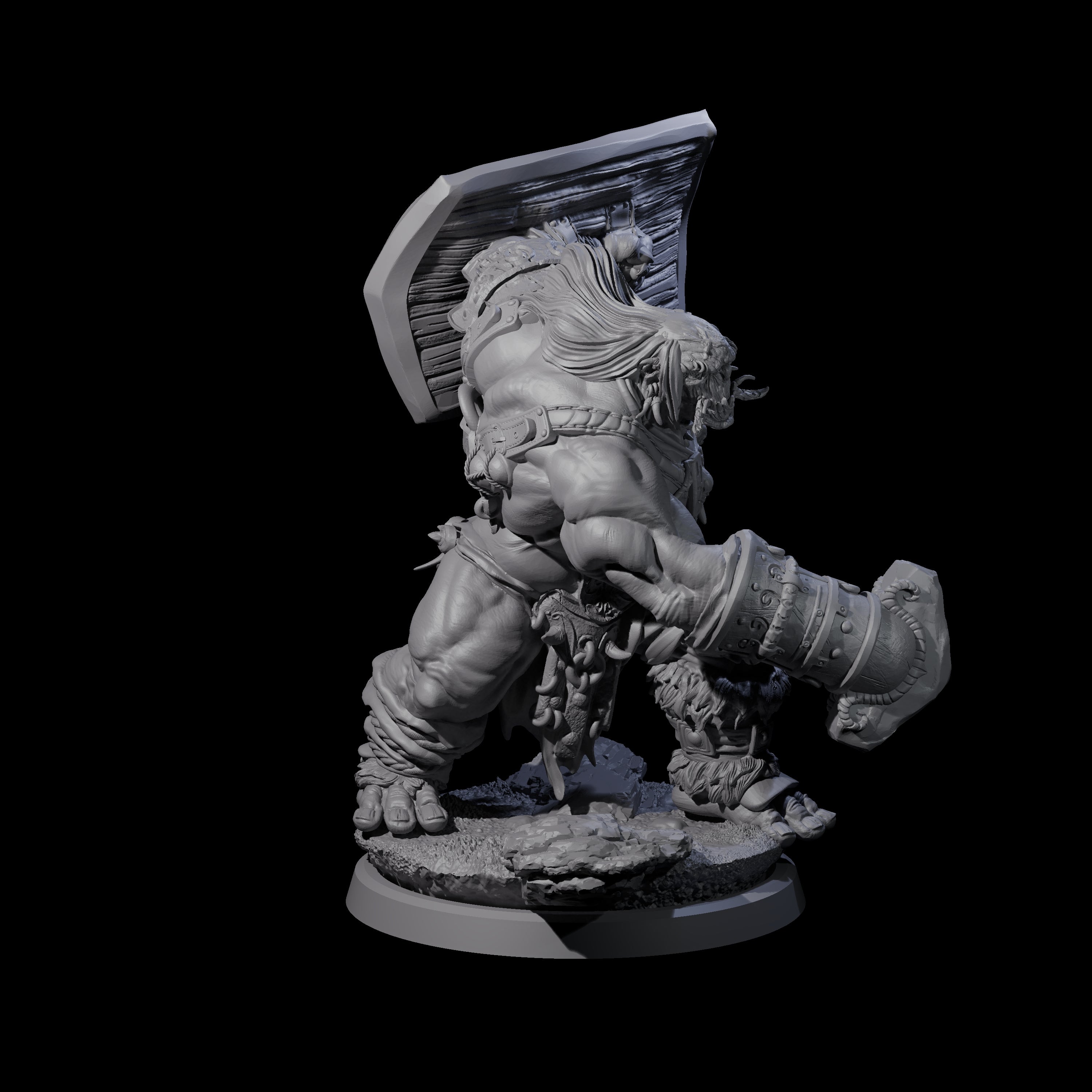 Fierce Cave Ogre C Miniature for Dungeons and Dragons, Pathfinder or other TTRPGs