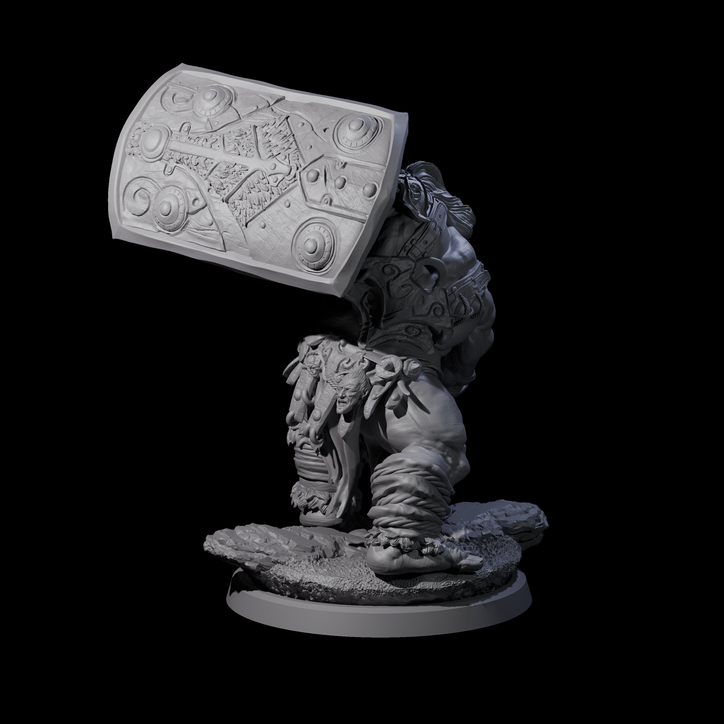 Fierce Cave Ogre C Miniature for Dungeons and Dragons, Pathfinder or other TTRPGs