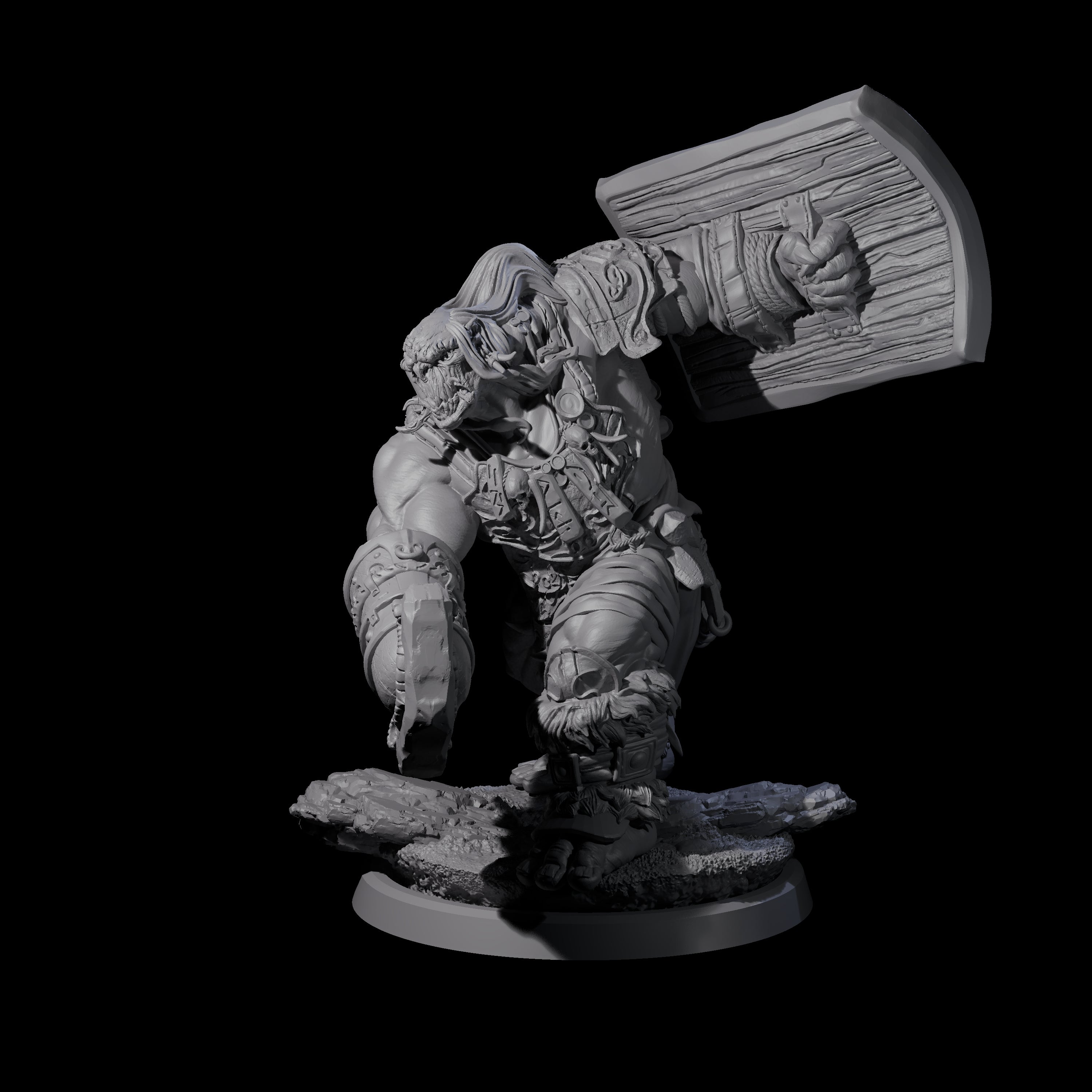 Fierce Cave Ogre C Miniature for Dungeons and Dragons, Pathfinder or other TTRPGs