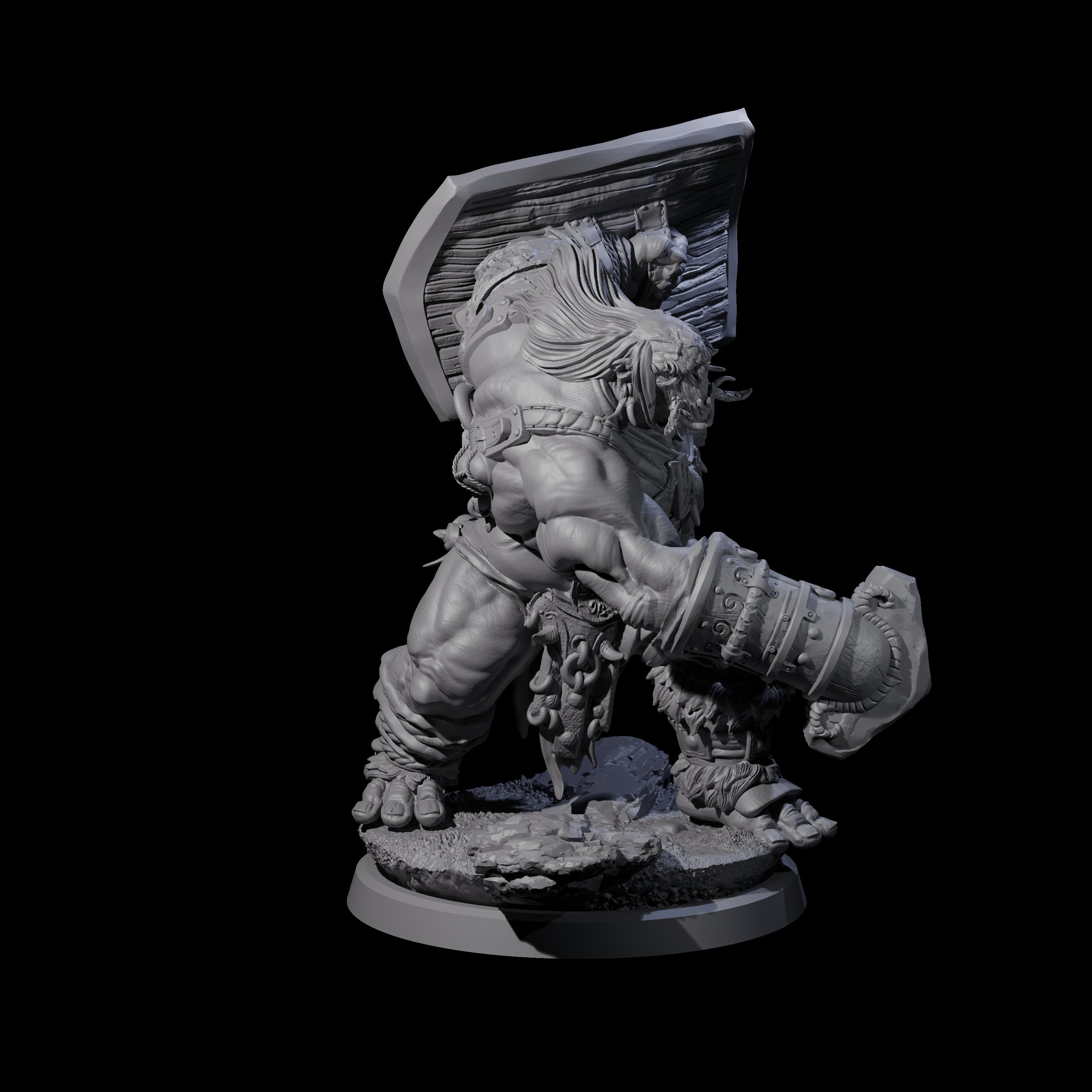 Fierce Cave Ogre C Miniature for Dungeons and Dragons, Pathfinder or other TTRPGs