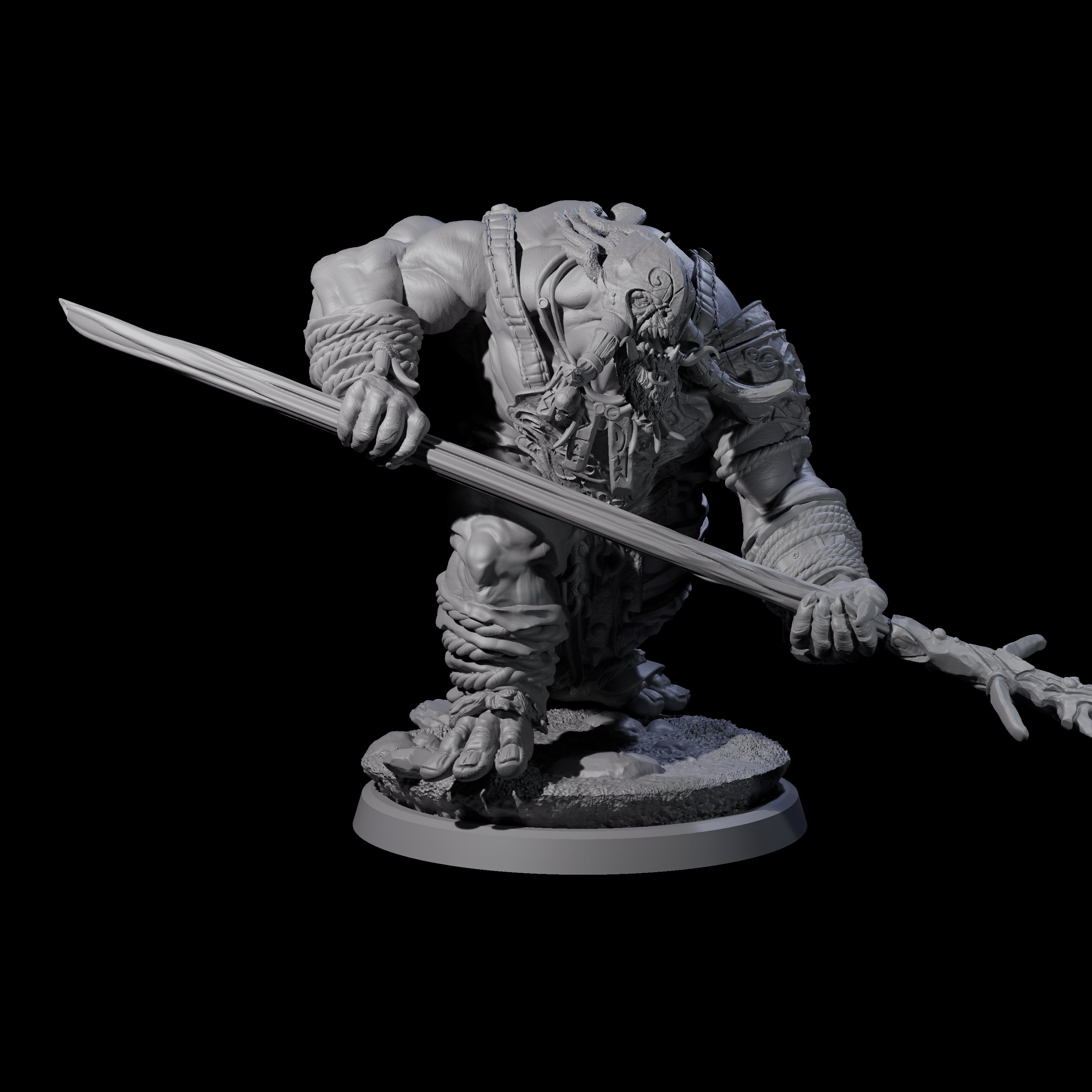 Fierce Cave Ogre D Miniature for Dungeons and Dragons, Pathfinder or other TTRPGs