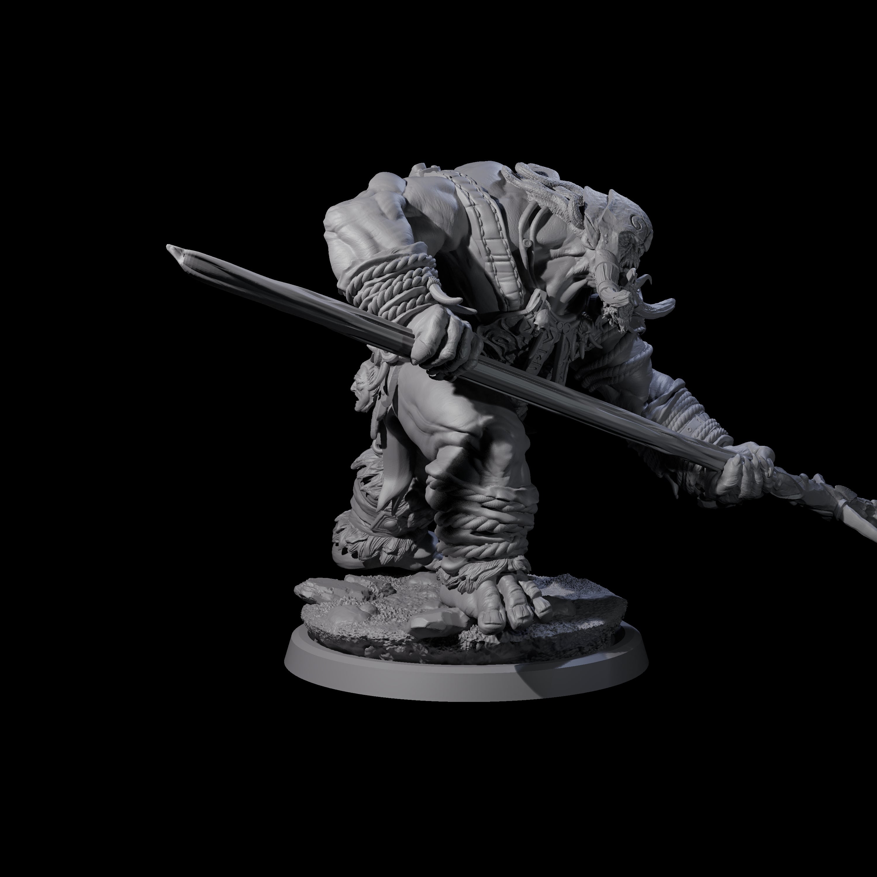 Fierce Cave Ogre D Miniature for Dungeons and Dragons, Pathfinder or other TTRPGs