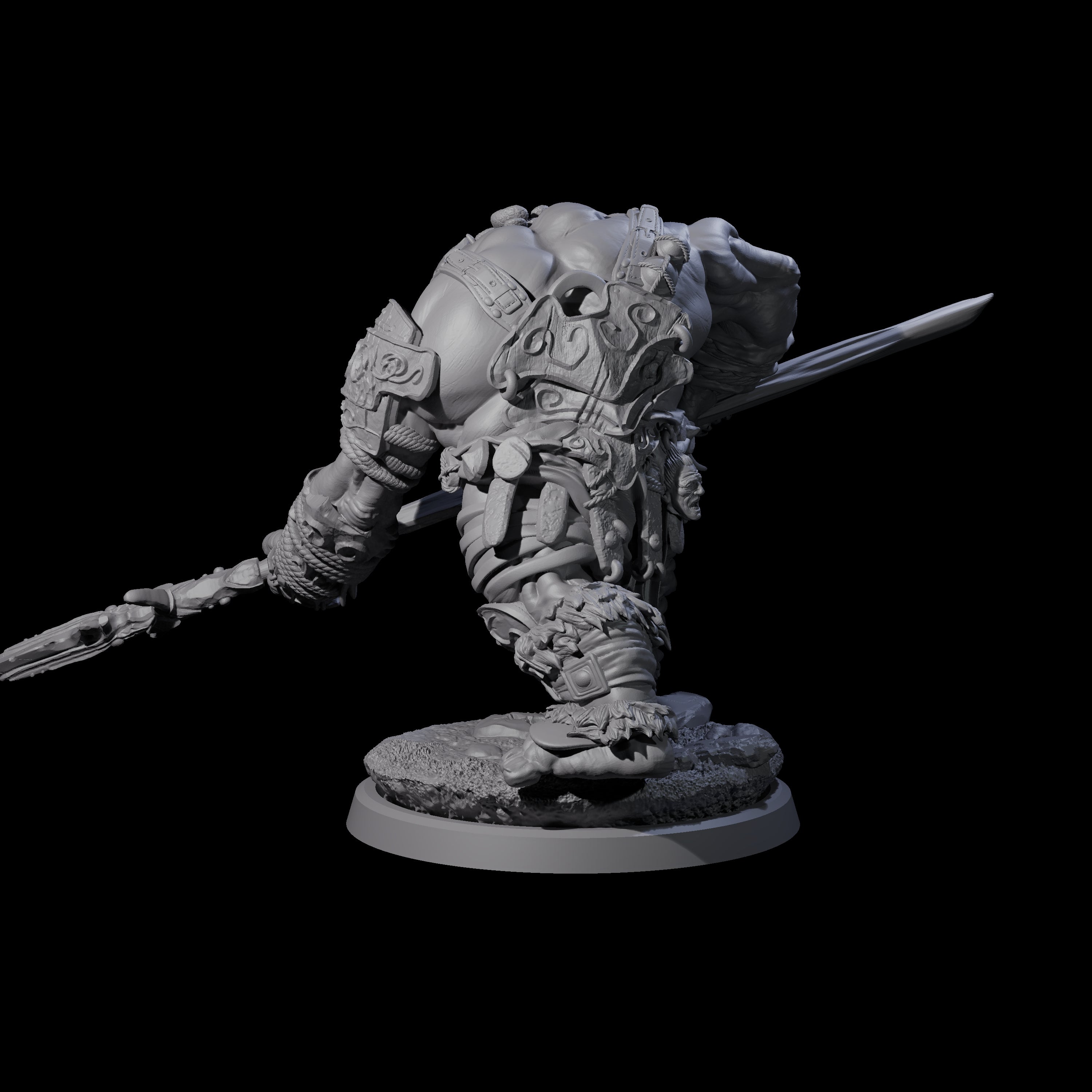 Fierce Cave Ogre D Miniature for Dungeons and Dragons, Pathfinder or other TTRPGs