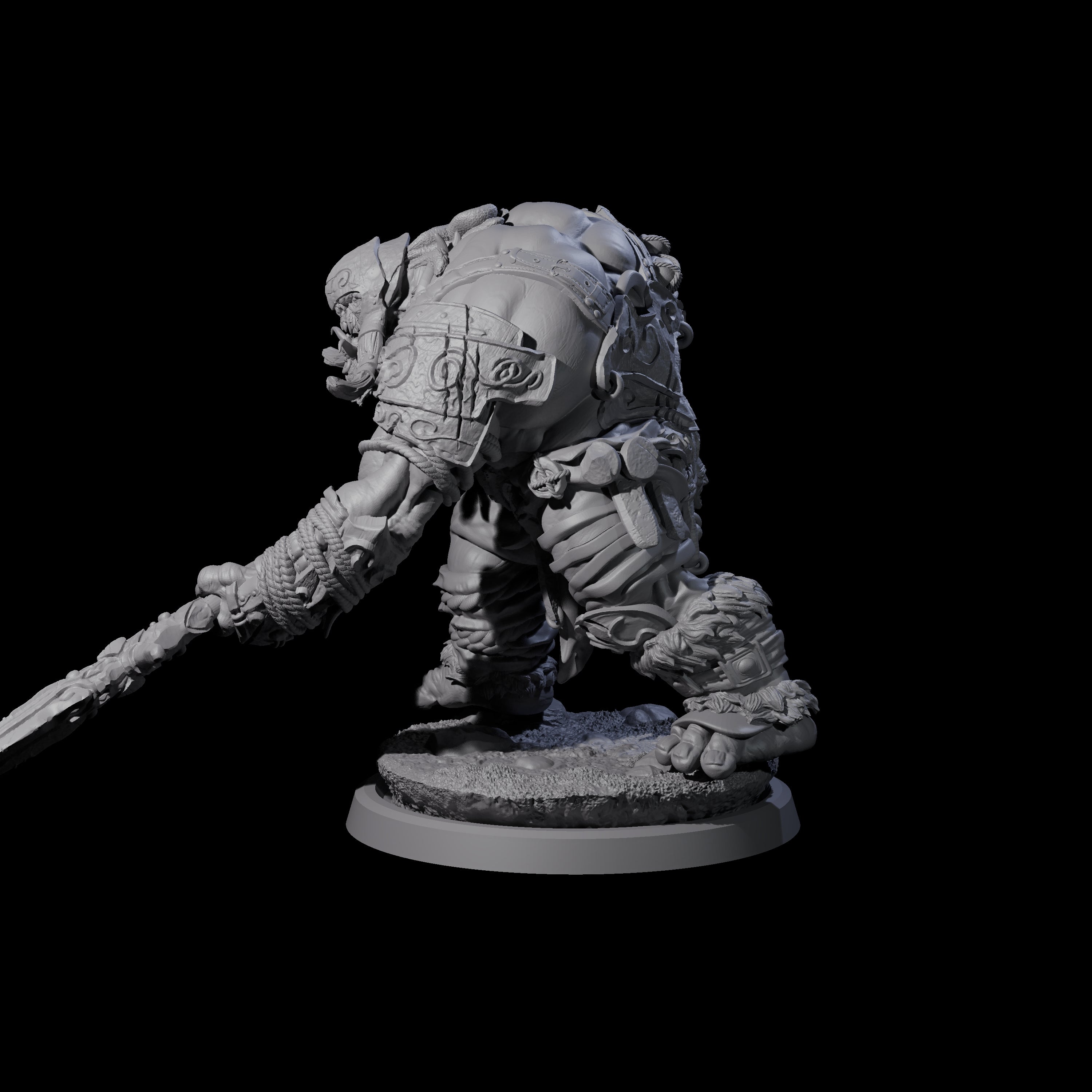Fierce Cave Ogre D Miniature for Dungeons and Dragons, Pathfinder or other TTRPGs