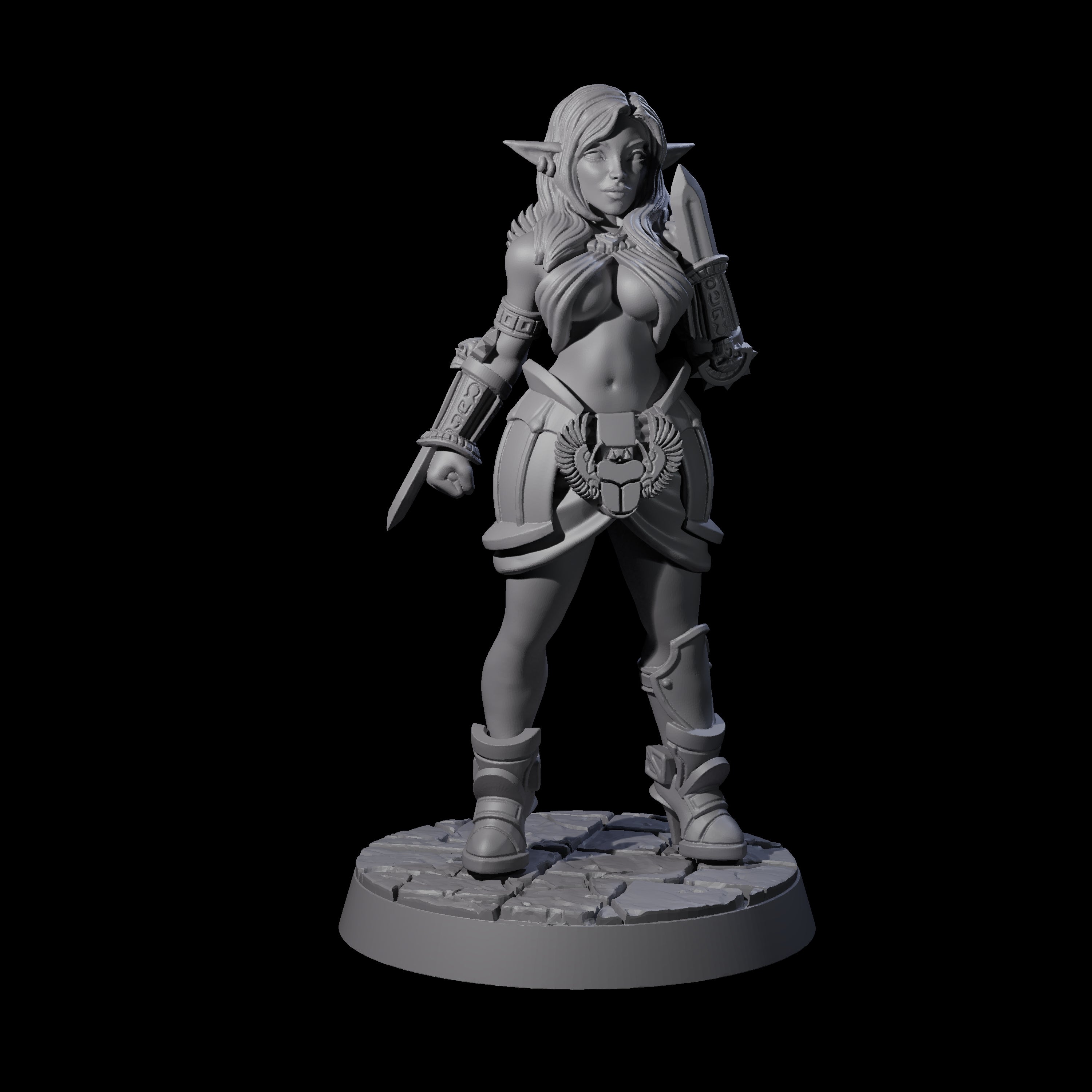 Fierce Forearm Blade Fighter Miniature for Dungeons and Dragons, Pathfinder or other TTRPGs