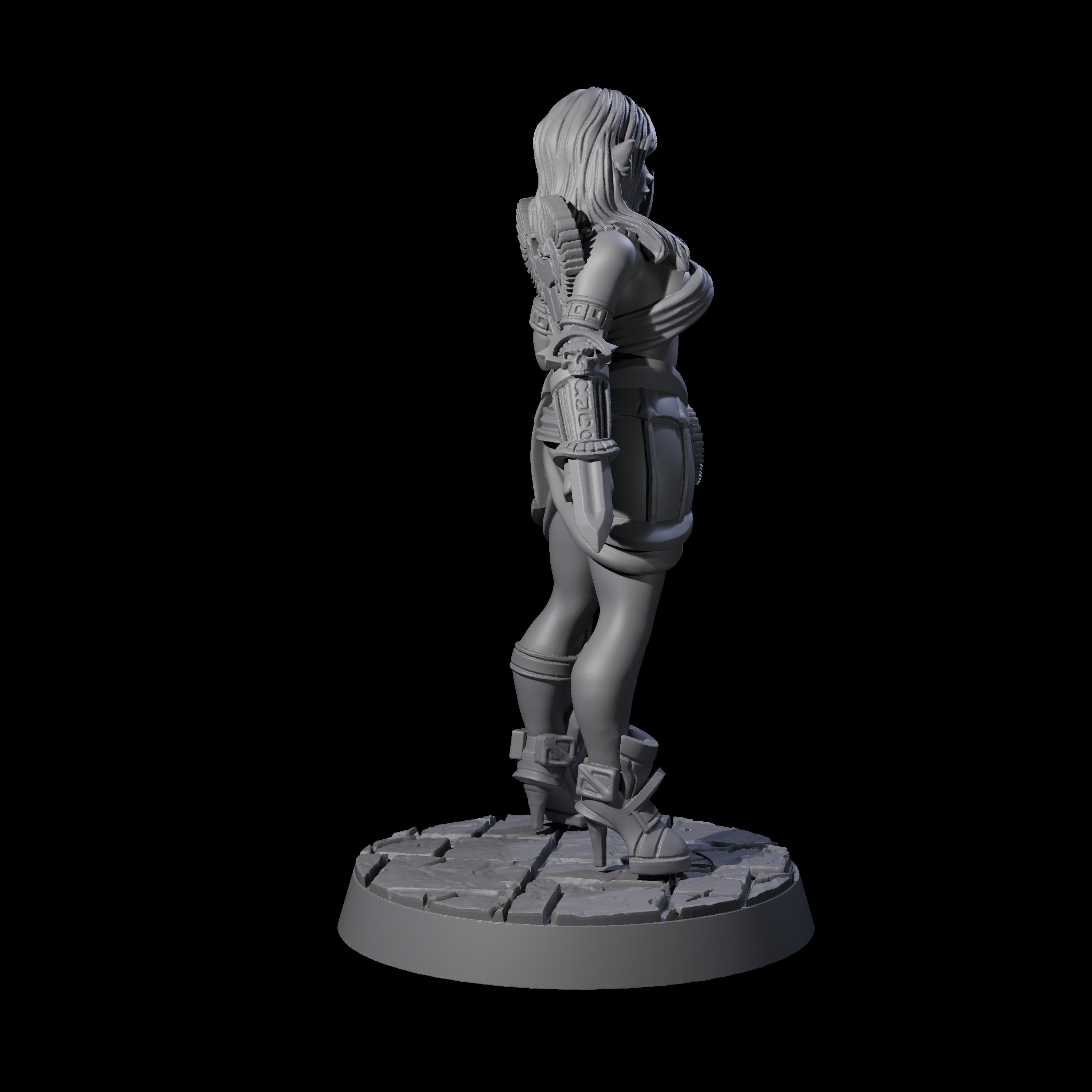 Fierce Forearm Blade Fighter Miniature for Dungeons and Dragons, Pathfinder or other TTRPGs