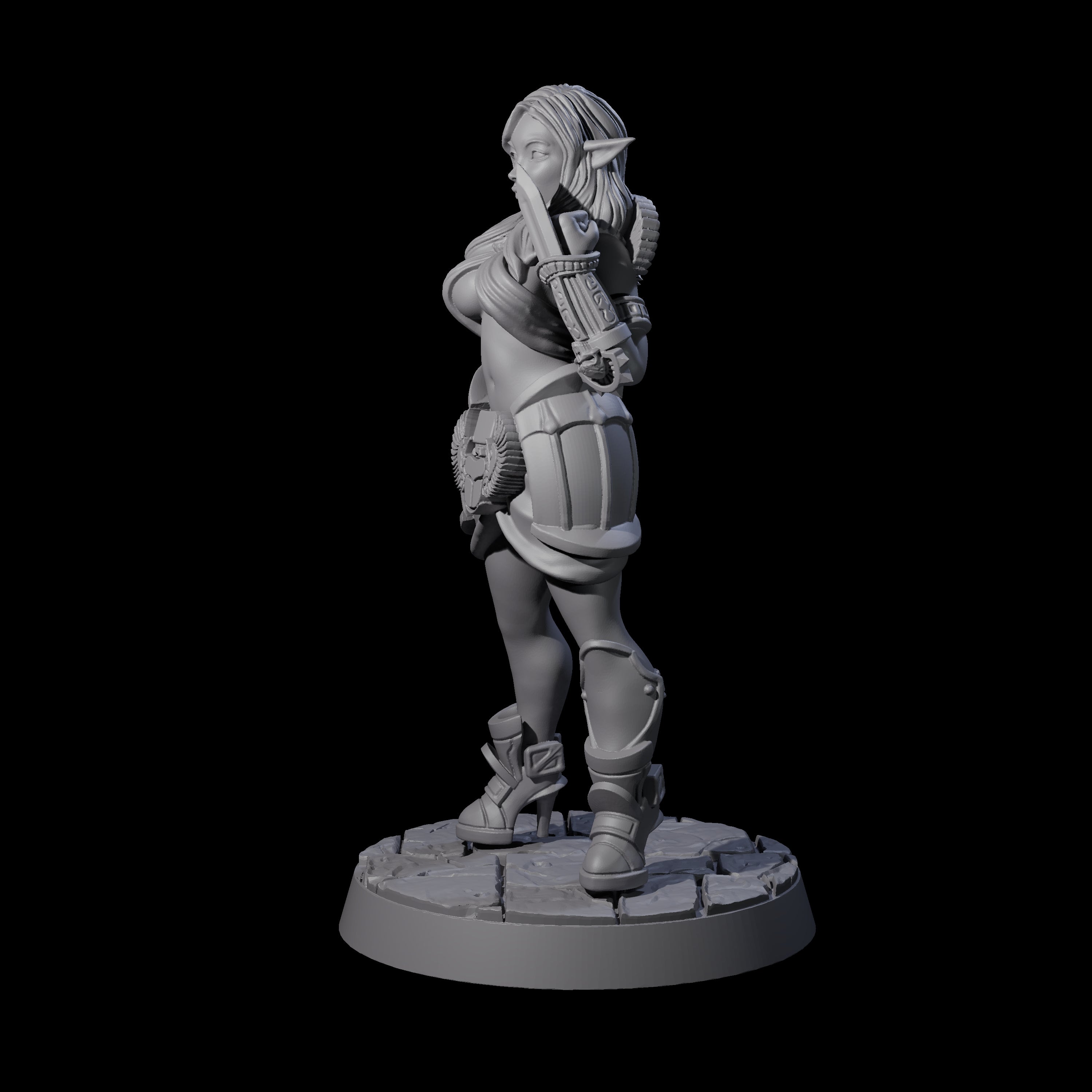 Fierce Forearm Blade Fighter Miniature for Dungeons and Dragons, Pathfinder or other TTRPGs