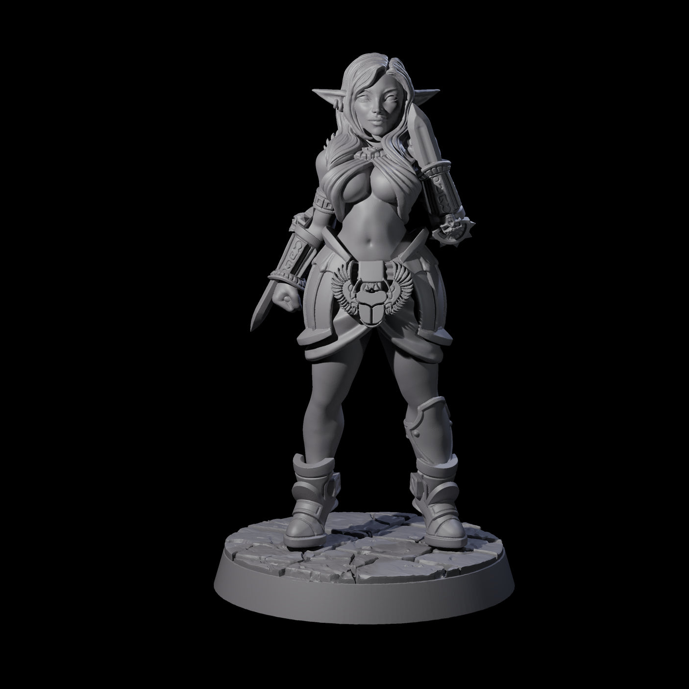 Fierce Forearm Blade Fighter Miniature for Dungeons and Dragons, Pathfinder or other TTRPGs