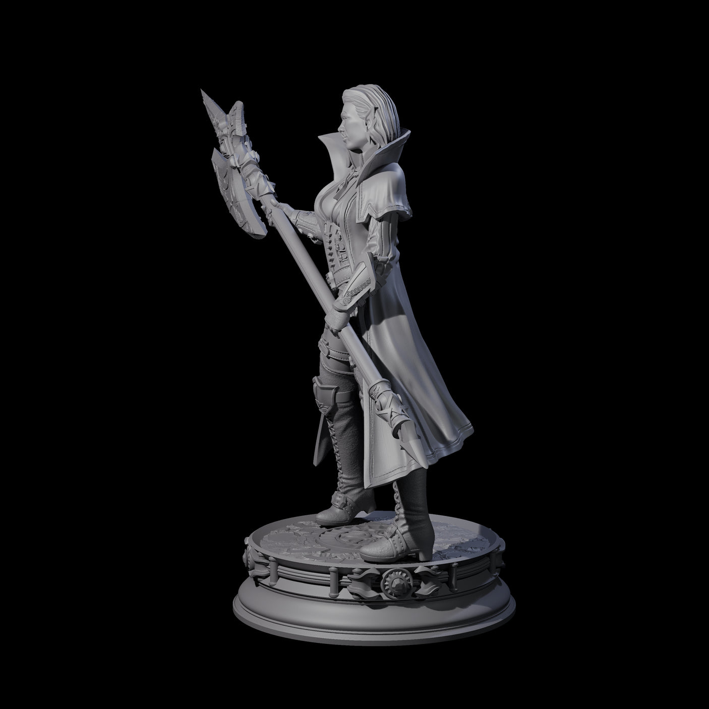 Fierce Half Orc Warrior Miniature for Dungeons and Dragons, Pathfinder or other TTRPGs