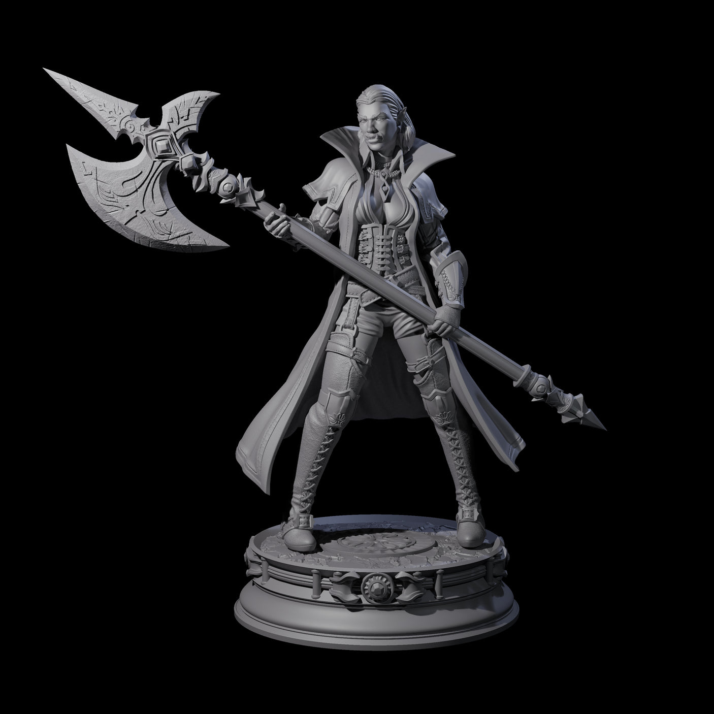 Fierce Half Orc Warrior Miniature for Dungeons and Dragons, Pathfinder or other TTRPGs