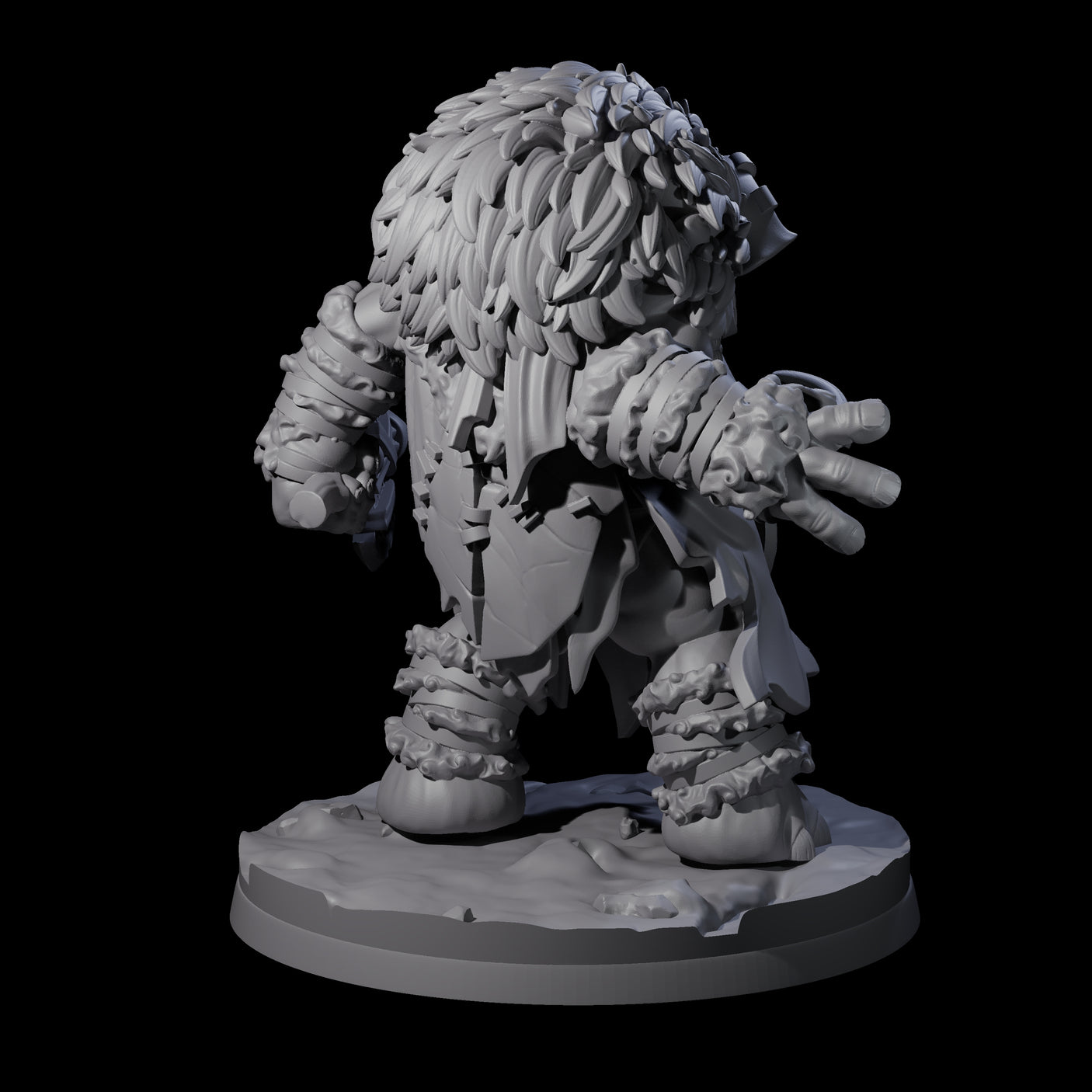Fierce Loxodon Viking Miniature for Dungeons and Dragons, Pathfinder or other TTRPGs