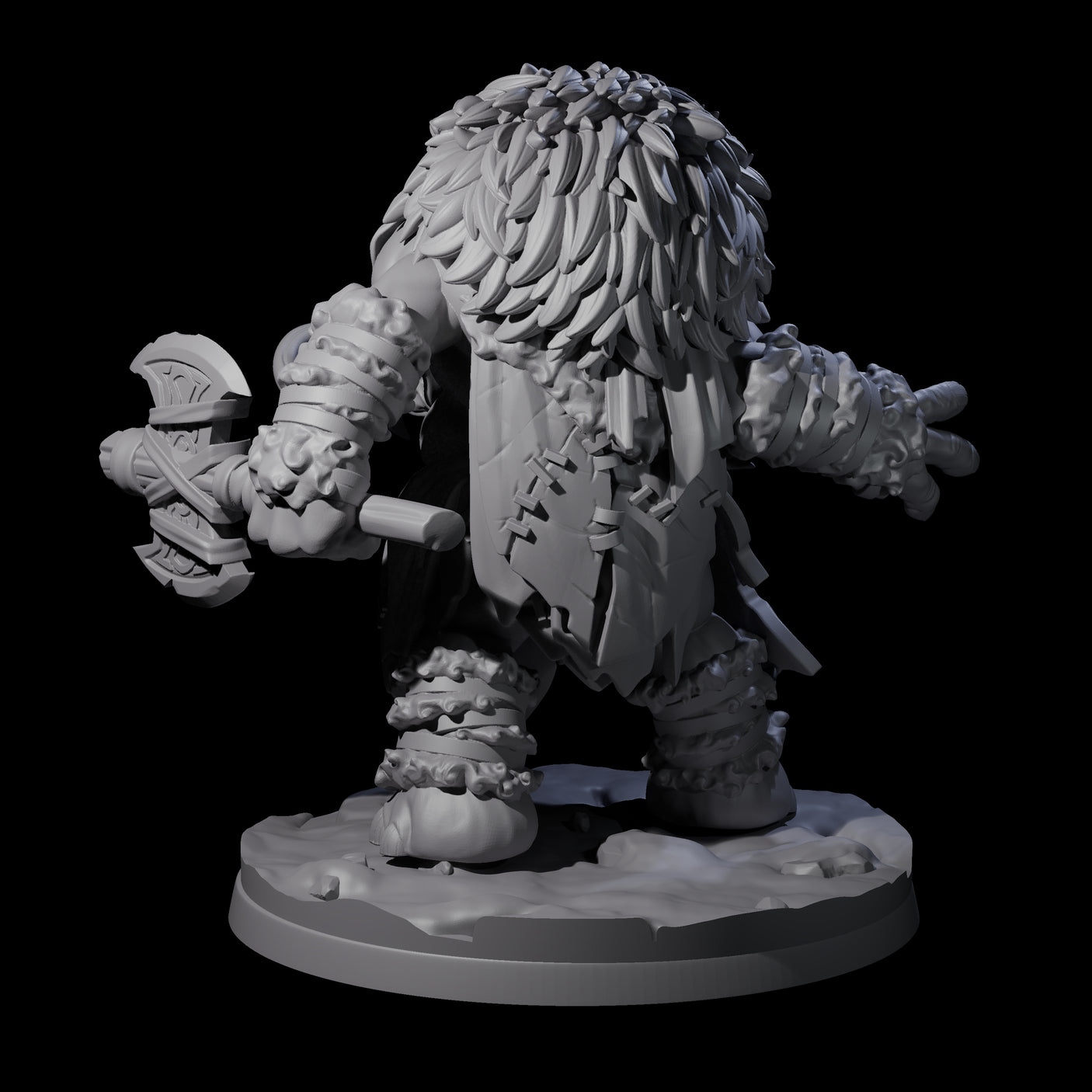 Fierce Loxodon Viking Miniature for Dungeons and Dragons, Pathfinder or other TTRPGs