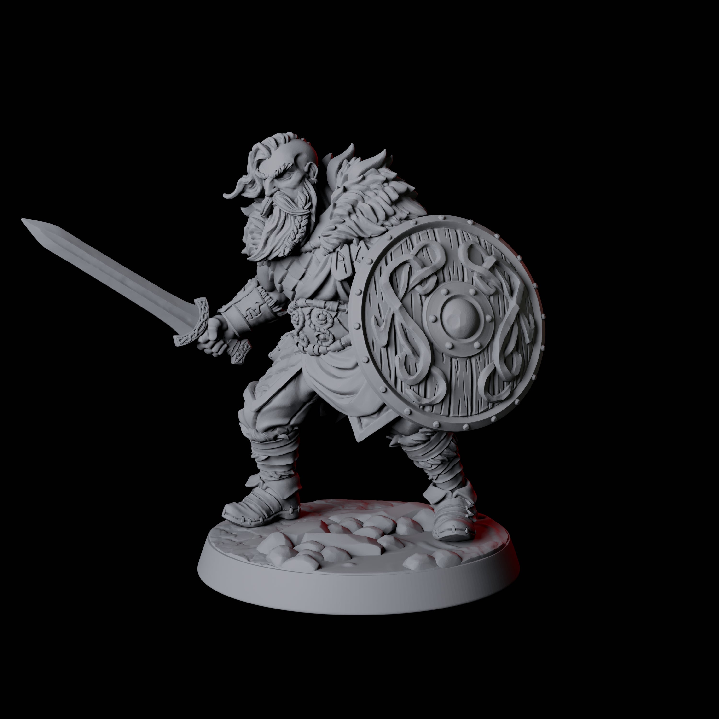 Fierce Northman Berserker A Miniature for Dungeons and Dragons, Pathfinder or other TTRPGs