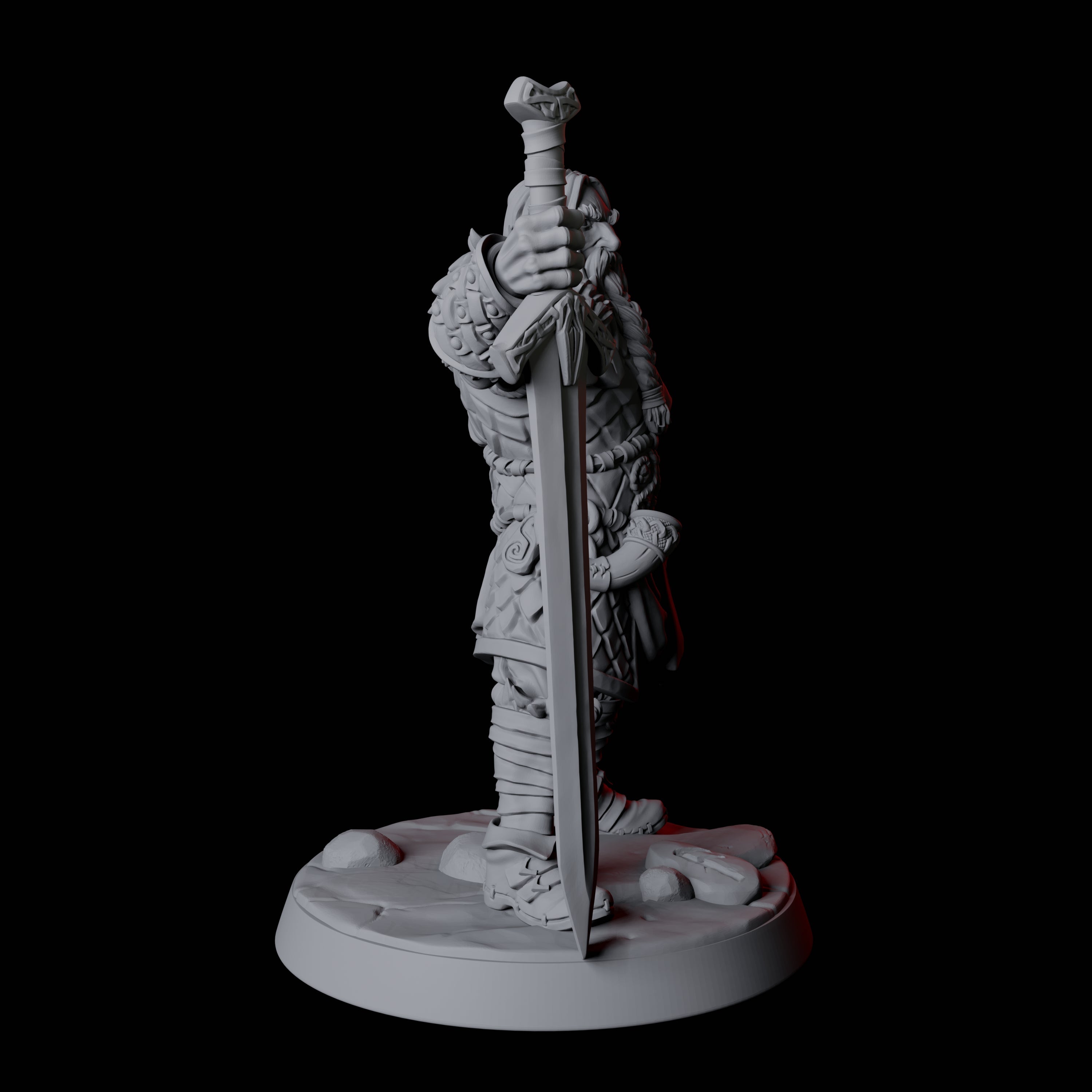 Fierce Northman Berserker B Miniature for Dungeons and Dragons, Pathfinder or other TTRPGs