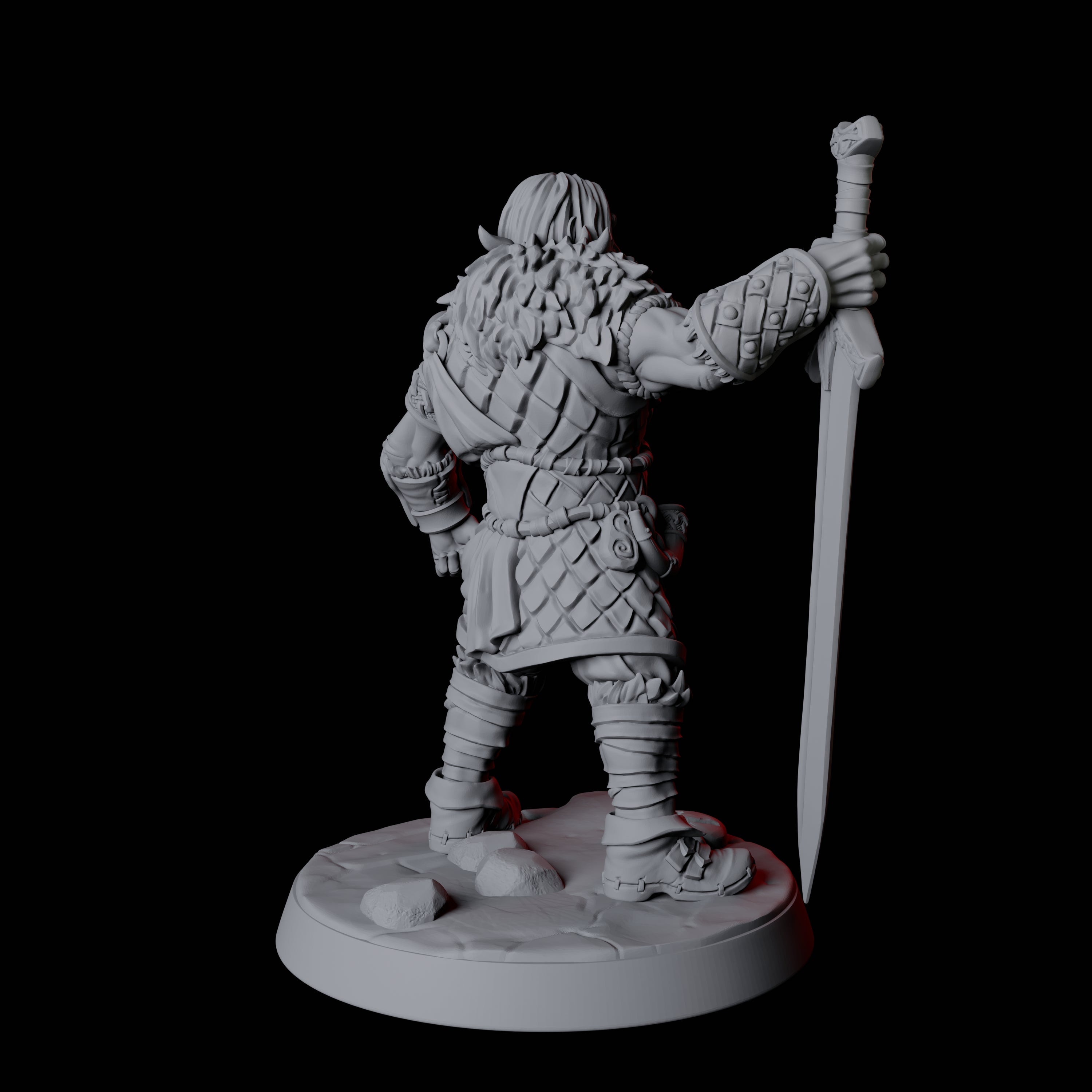 Fierce Northman Berserker B Miniature for Dungeons and Dragons, Pathfinder or other TTRPGs