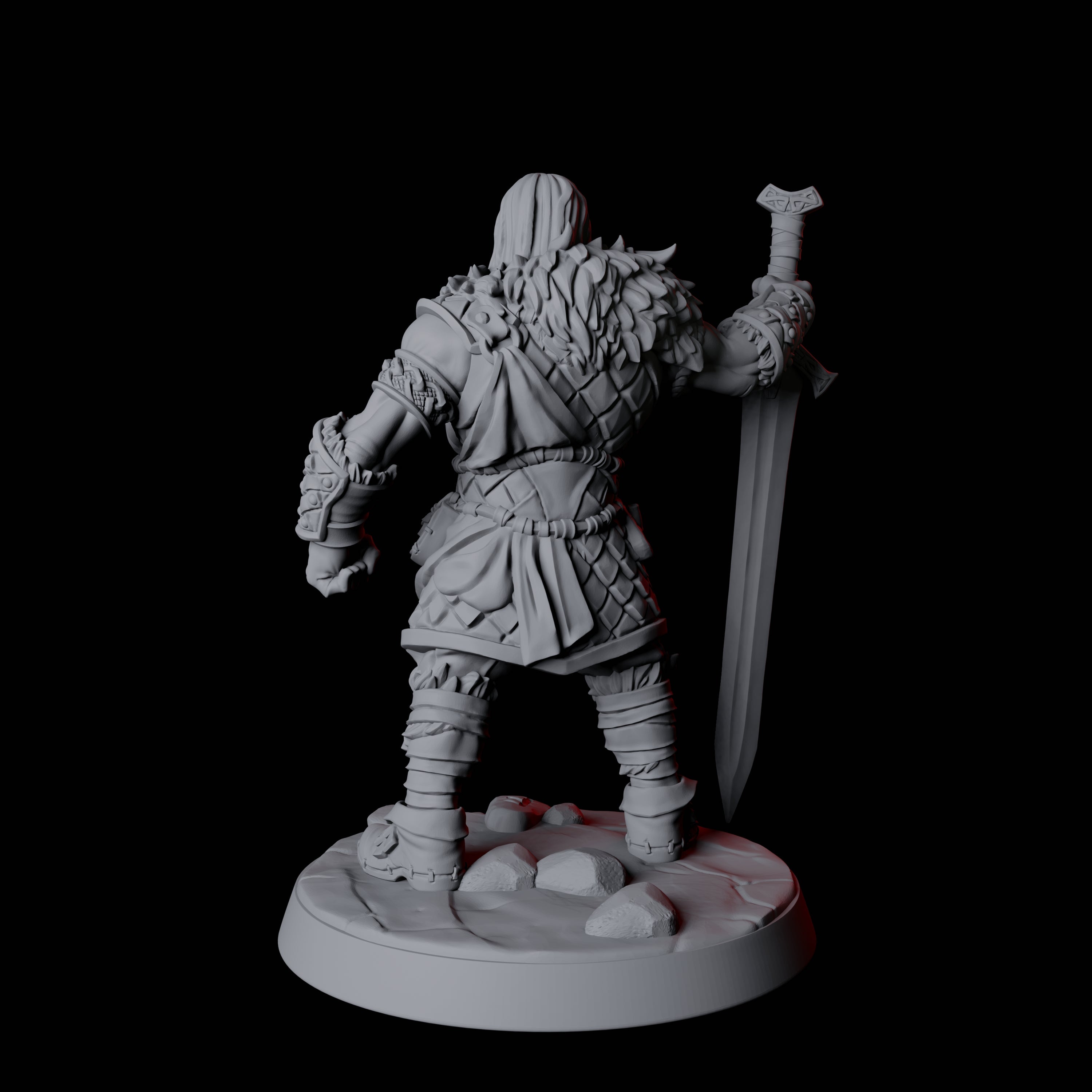 Fierce Northman Berserker B Miniature for Dungeons and Dragons, Pathfinder or other TTRPGs
