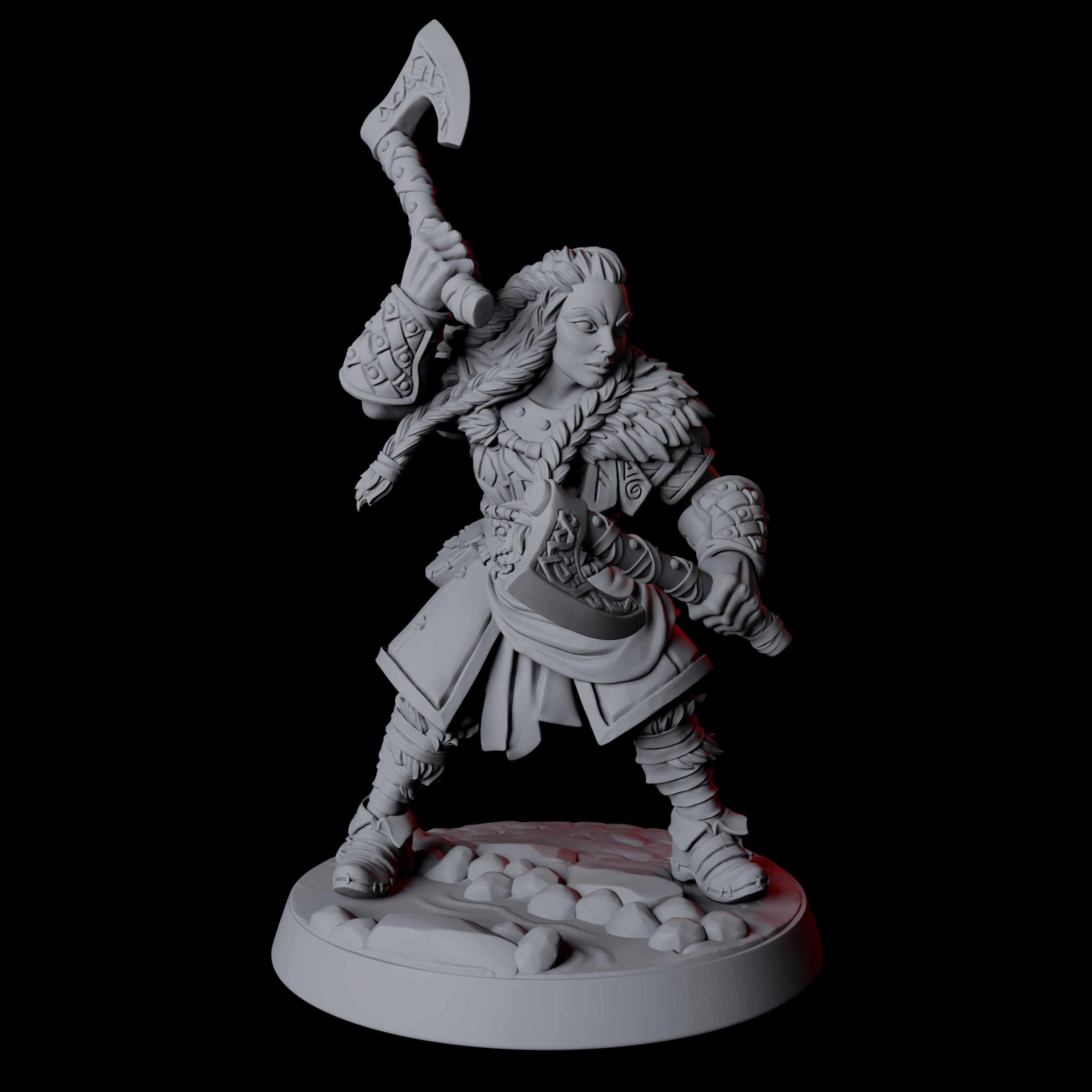 Fierce Northman Berserker D Miniature for Dungeons and Dragons, Pathfinder or other TTRPGs
