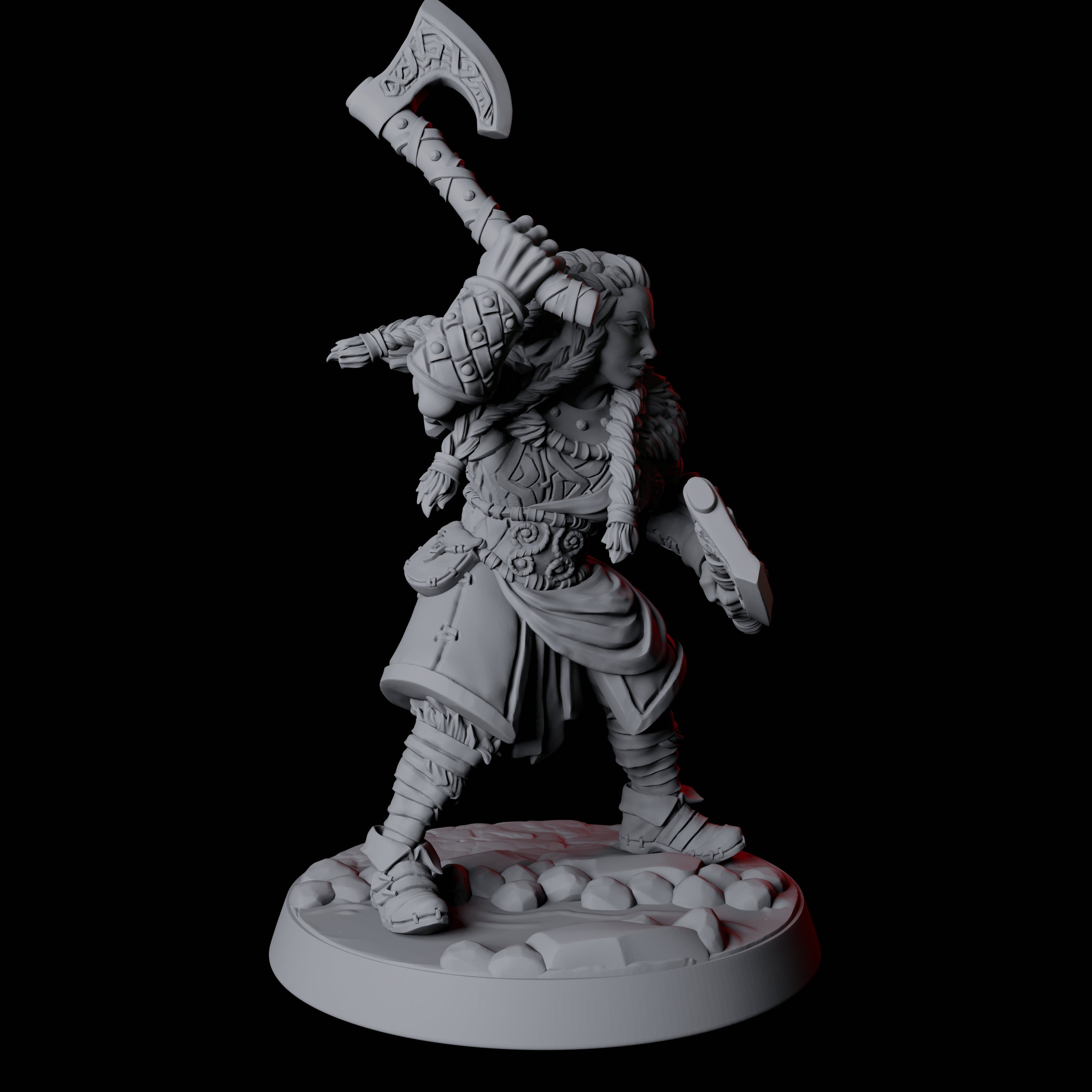 Fierce Northman Berserker D Miniature for Dungeons and Dragons, Pathfinder or other TTRPGs