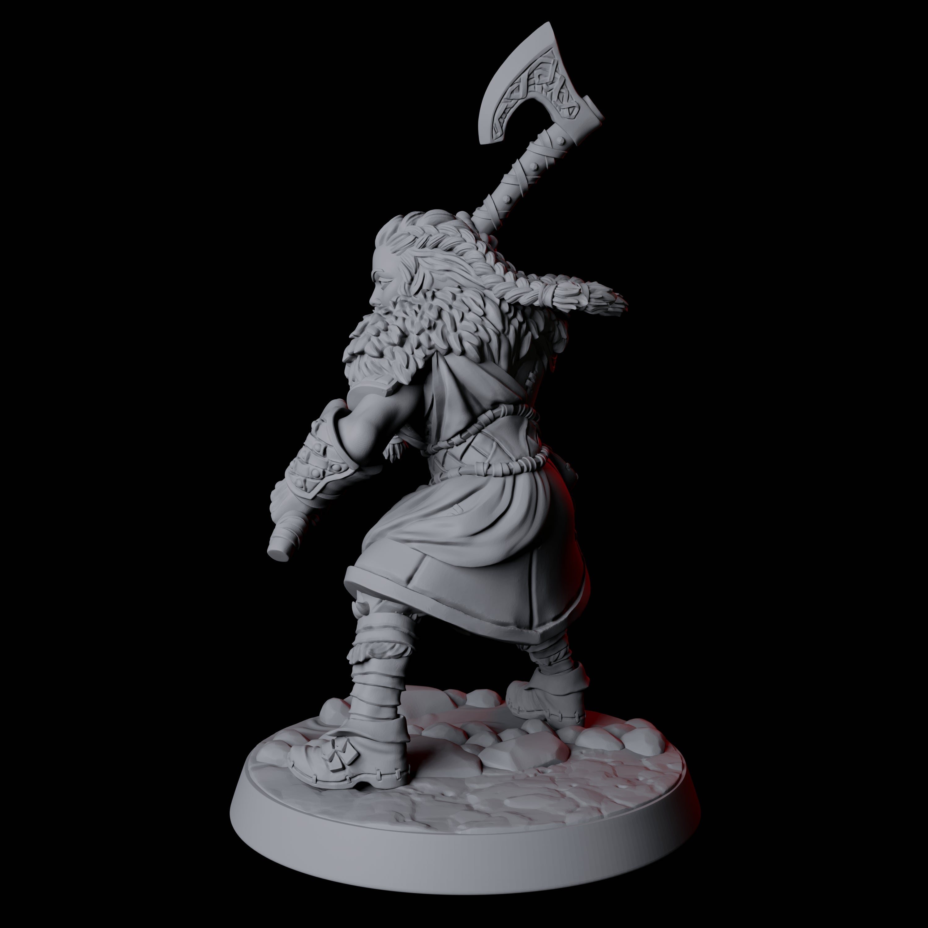 Fierce Northman Berserker D Miniature for Dungeons and Dragons, Pathfinder or other TTRPGs