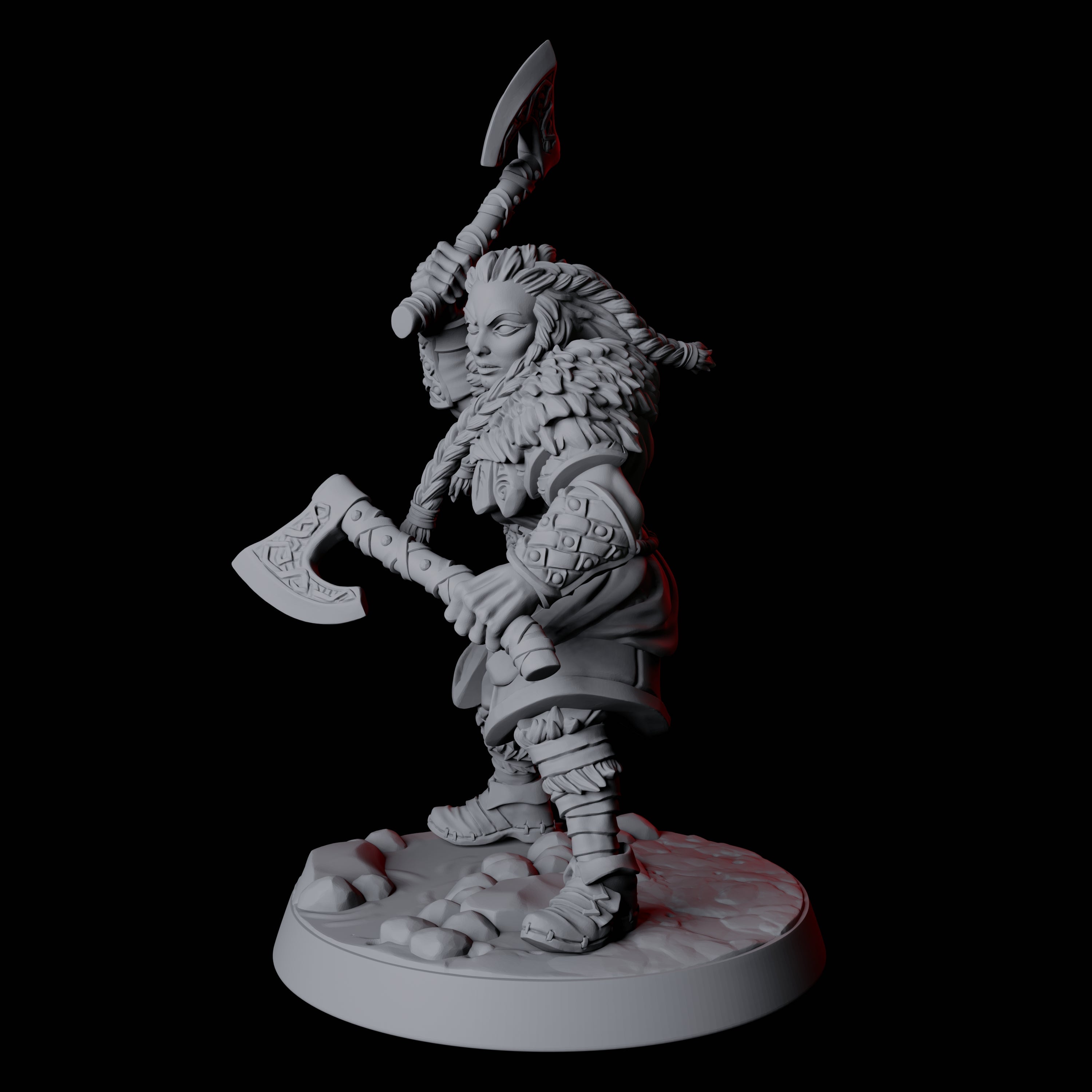 Fierce Northman Berserker D Miniature for Dungeons and Dragons, Pathfinder or other TTRPGs