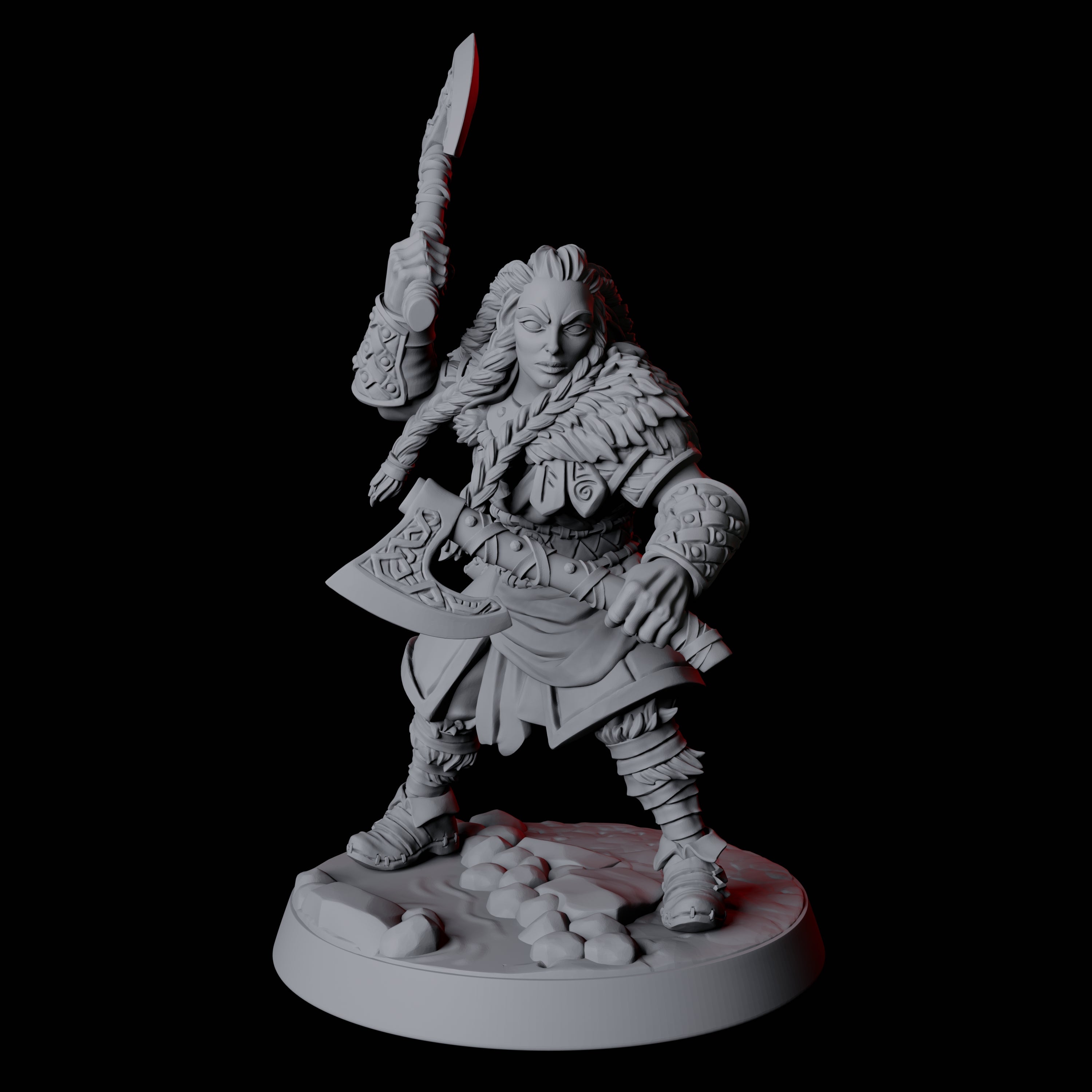 Fierce Northman Berserker D Miniature for Dungeons and Dragons, Pathfinder or other TTRPGs