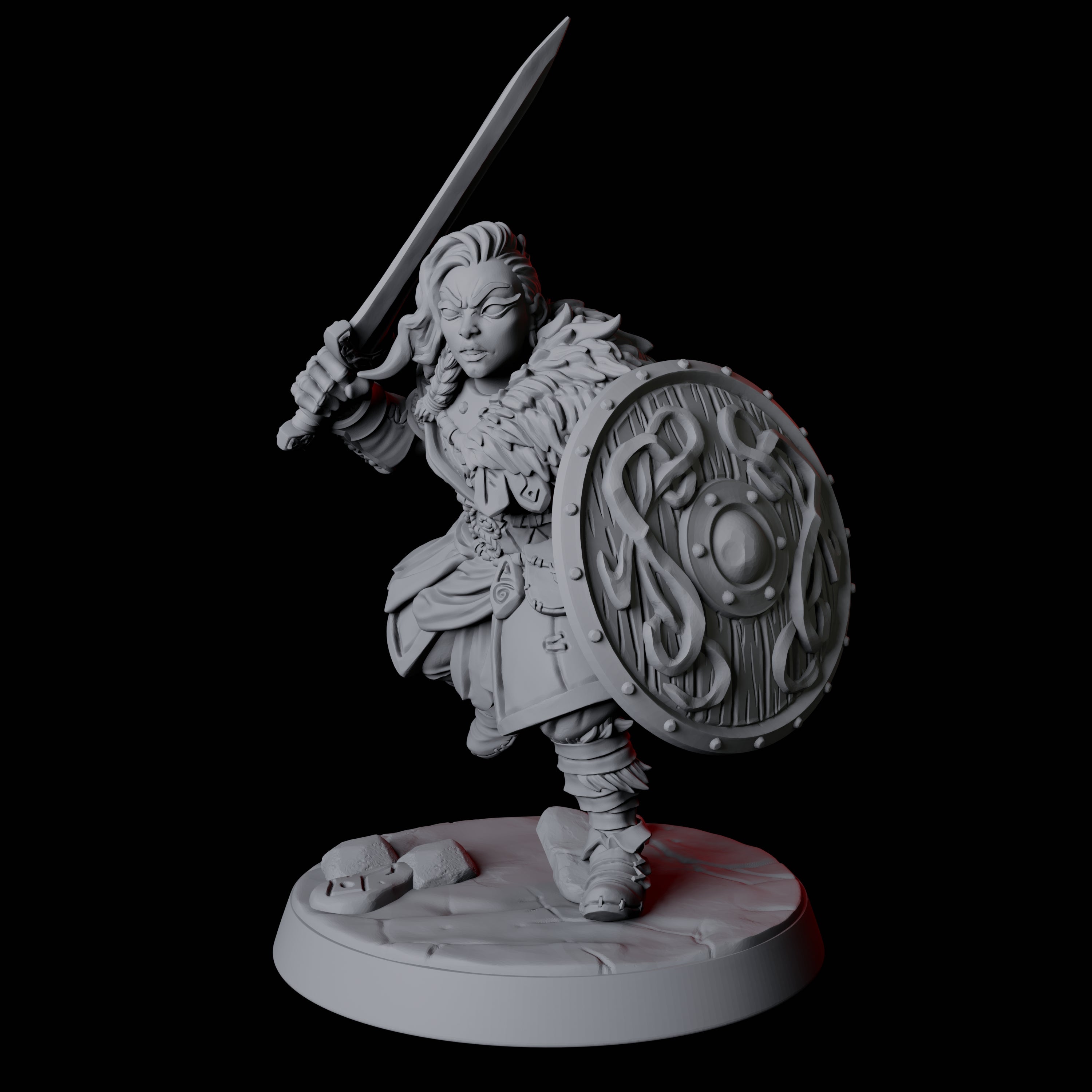Fierce Northman Berserker E Miniature for Dungeons and Dragons, Pathfinder or other TTRPGs