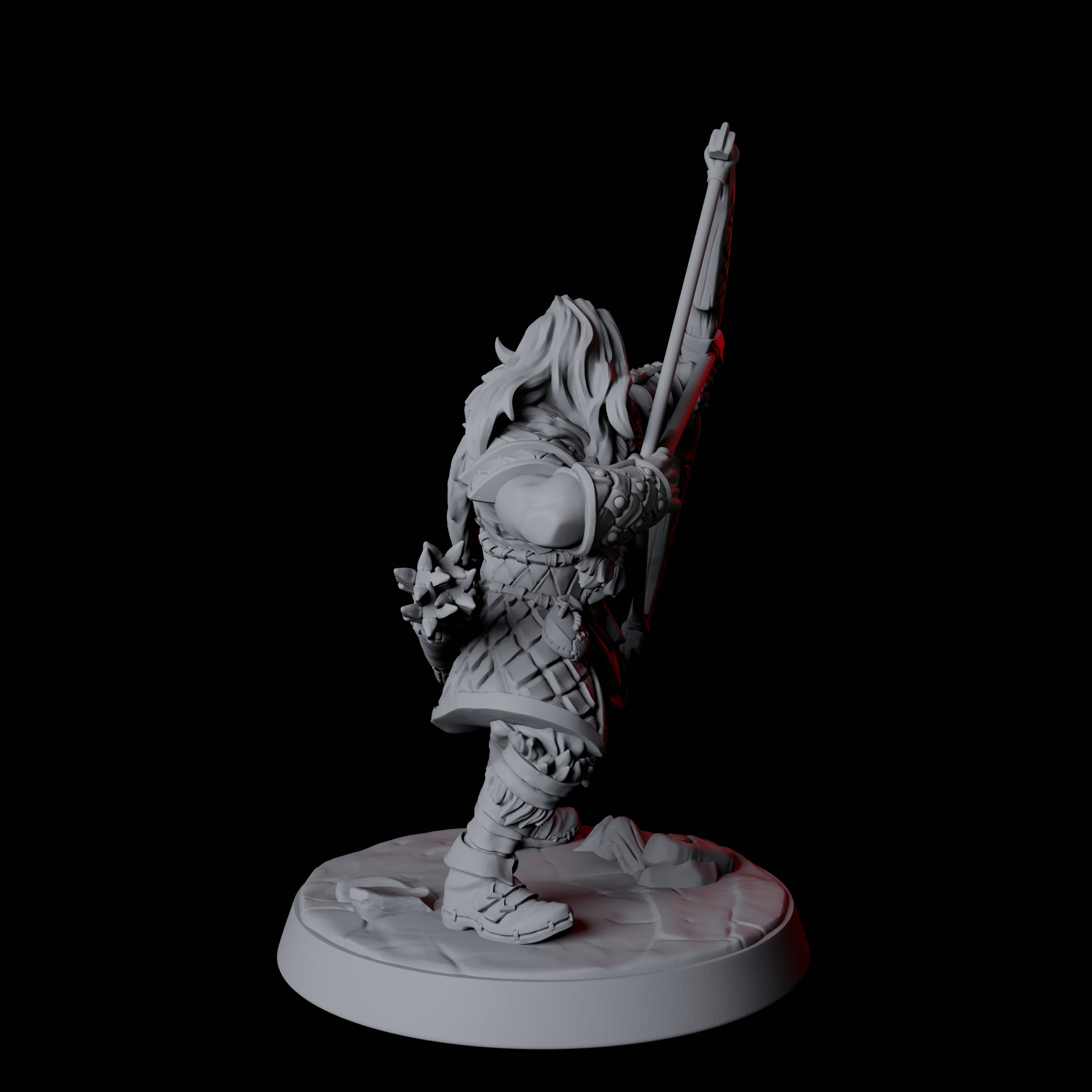 Fierce Northman Berserker F Miniature for Dungeons and Dragons, Pathfinder or other TTRPGs
