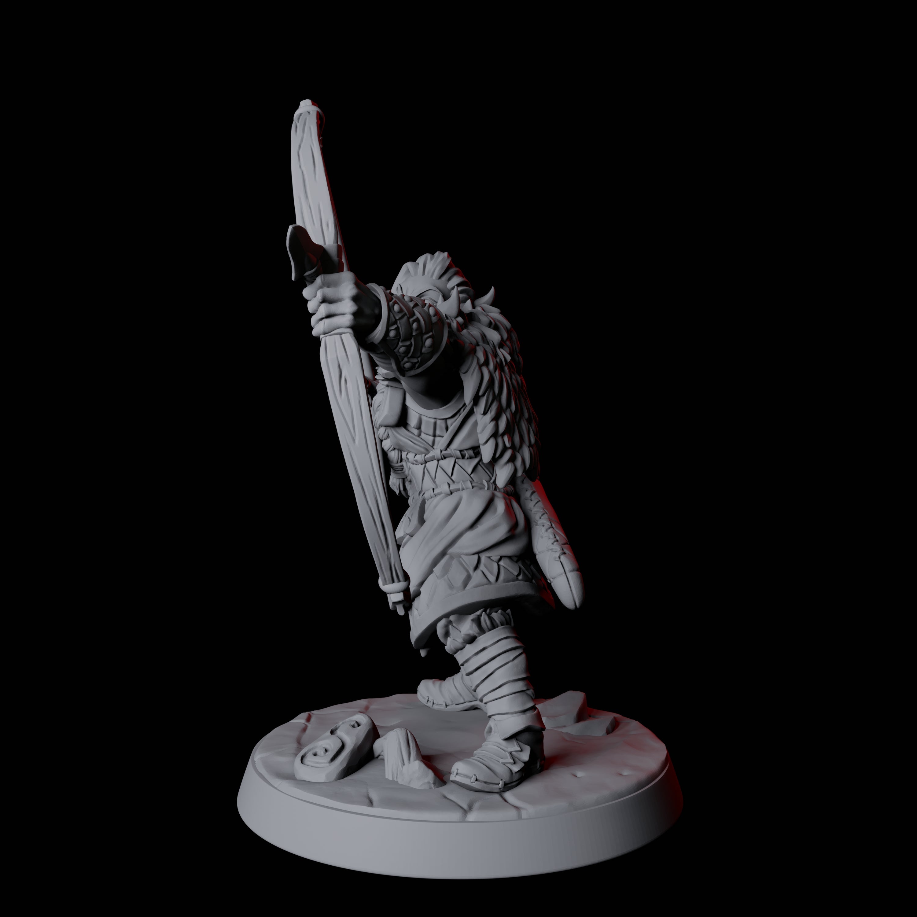 Fierce Northman Berserker F Miniature for Dungeons and Dragons, Pathfinder or other TTRPGs