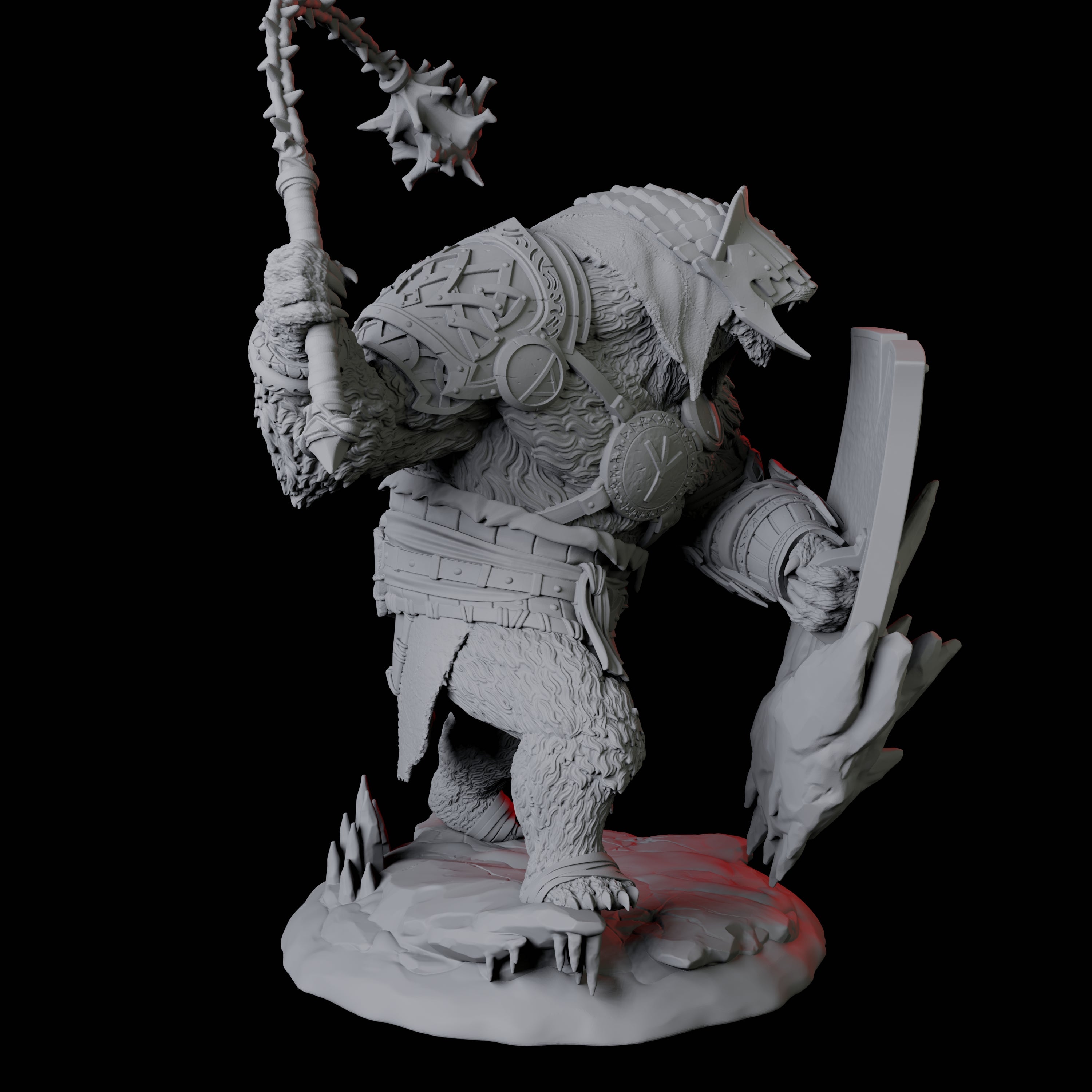 Fierce Ursine Warrior A Miniature for Dungeons and Dragons, Pathfinder or other TTRPGs