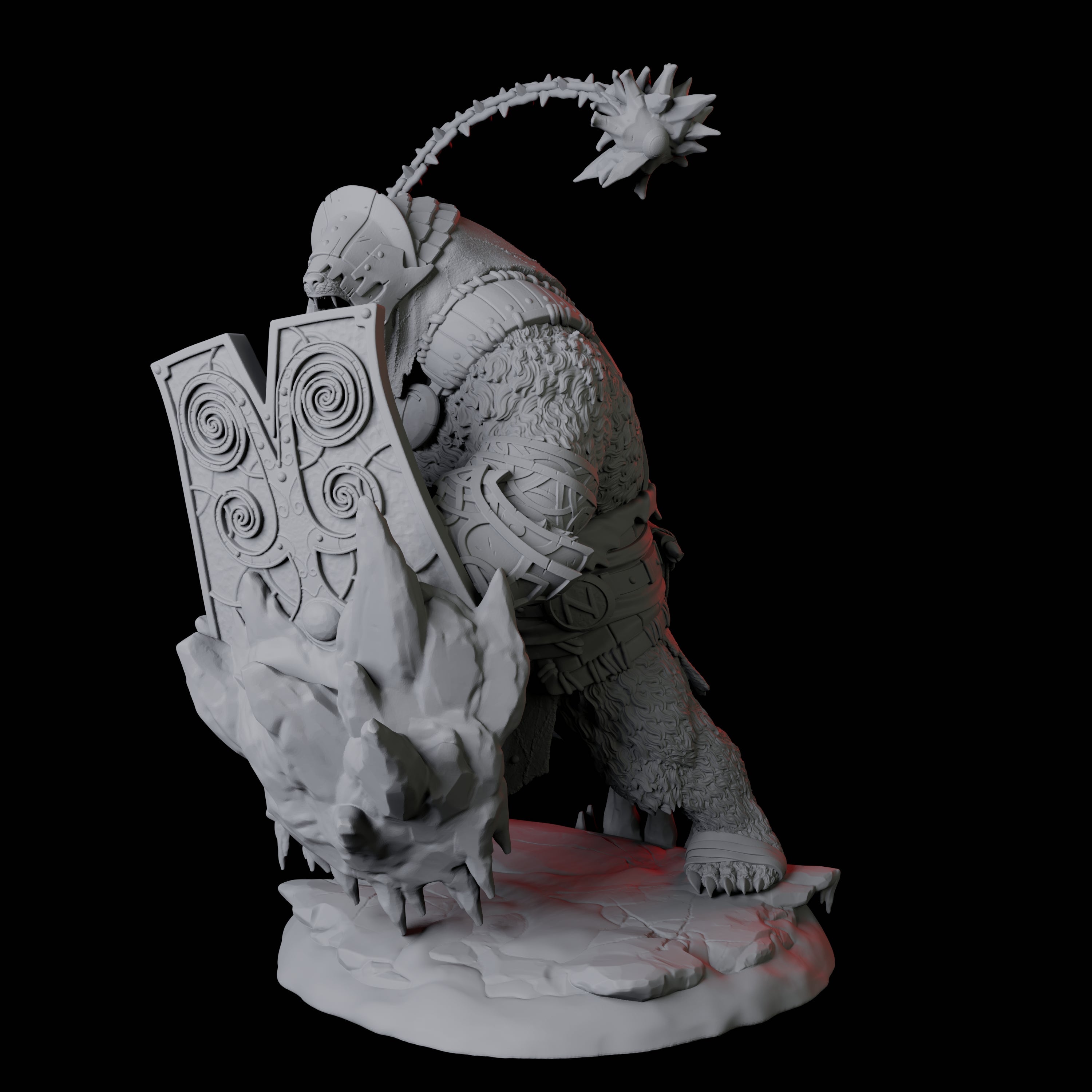 Fierce Ursine Warrior A Miniature for Dungeons and Dragons, Pathfinder or other TTRPGs