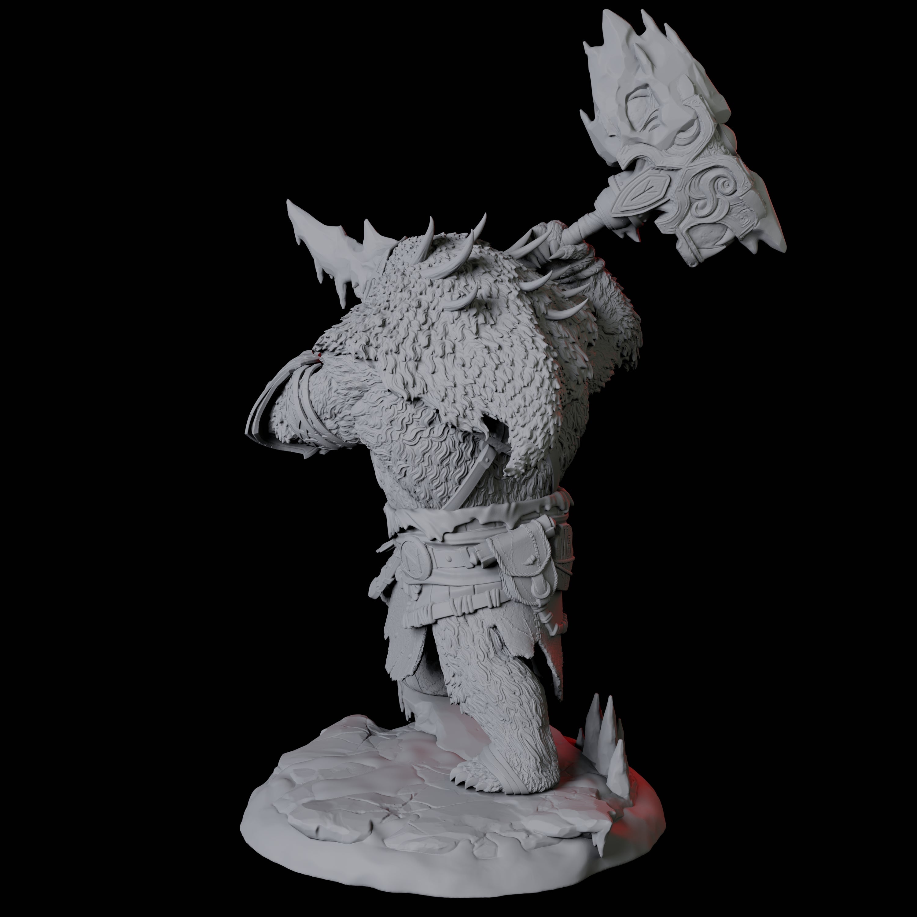 Fierce Ursine Warrior C Miniature for Dungeons and Dragons, Pathfinder or other TTRPGs