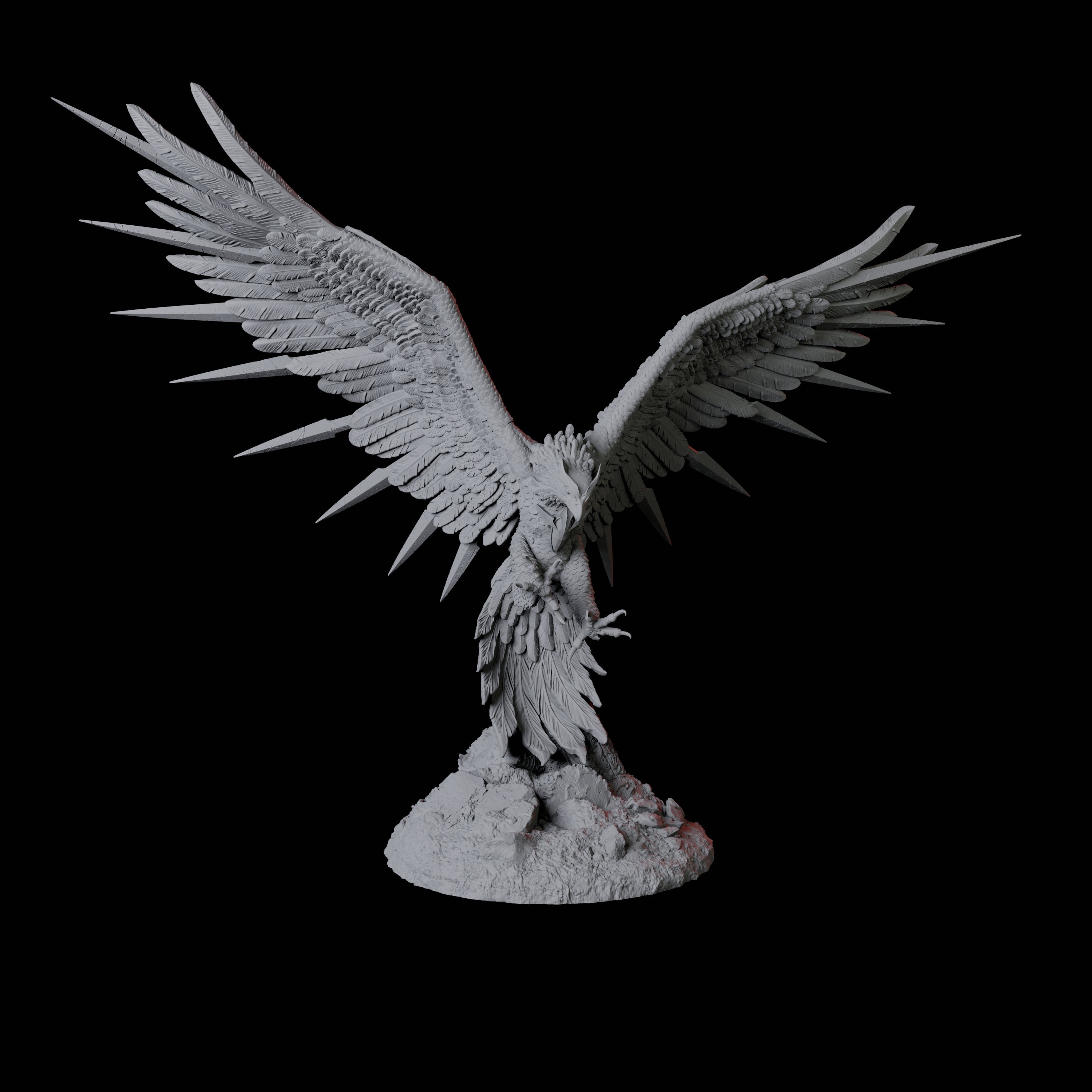 Fiery Phoenix A Miniature for Dungeons and Dragons, Pathfinder or other TTRPGs