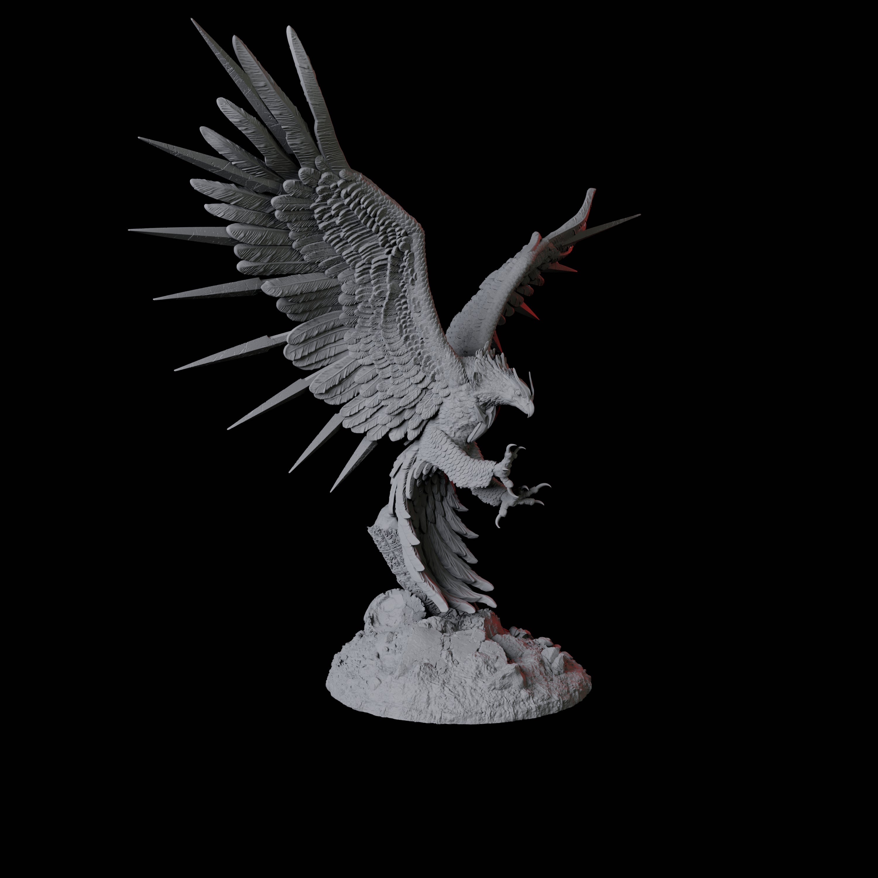 Fiery Phoenix A Miniature for Dungeons and Dragons, Pathfinder or other TTRPGs