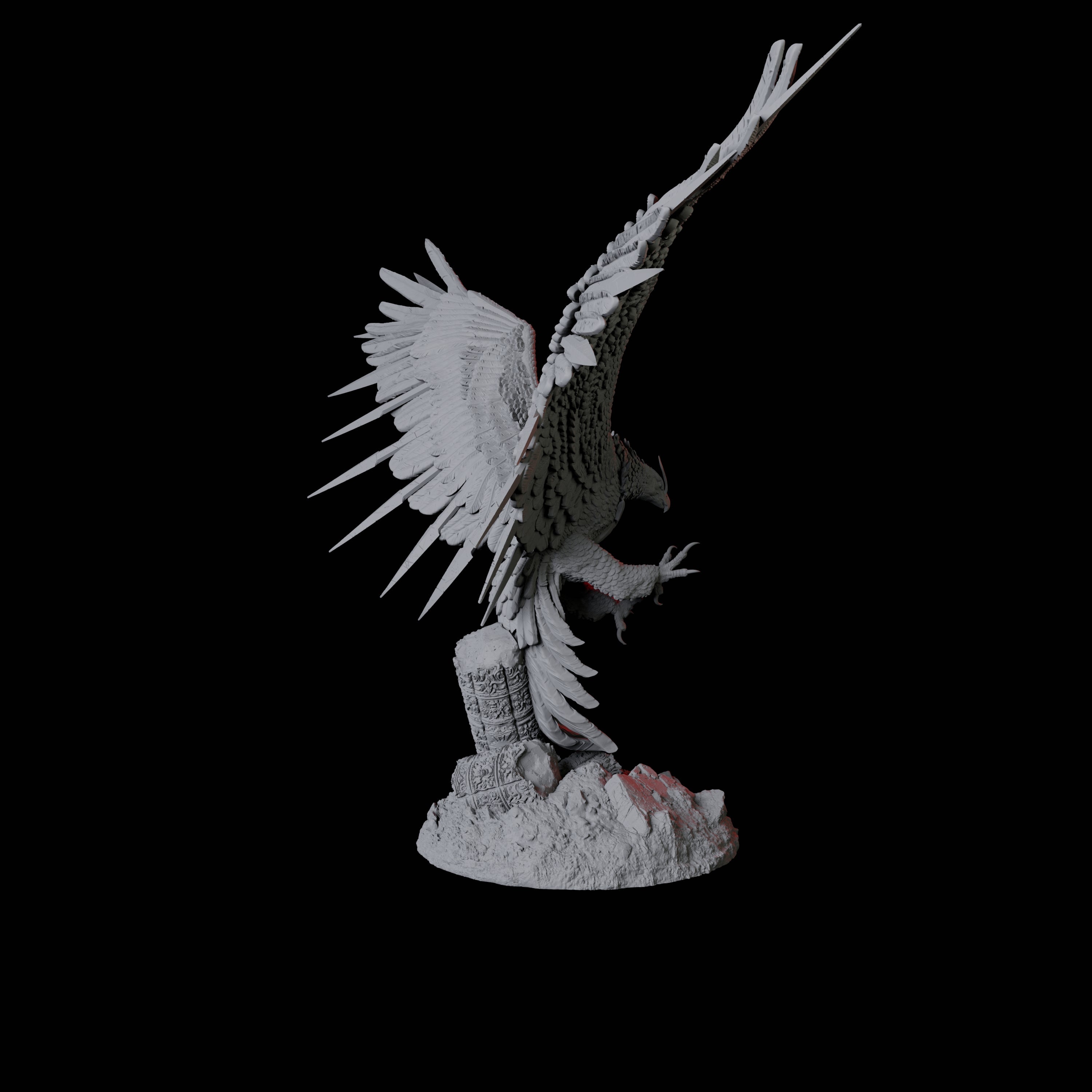 Fiery Phoenix A Miniature for Dungeons and Dragons, Pathfinder or other TTRPGs