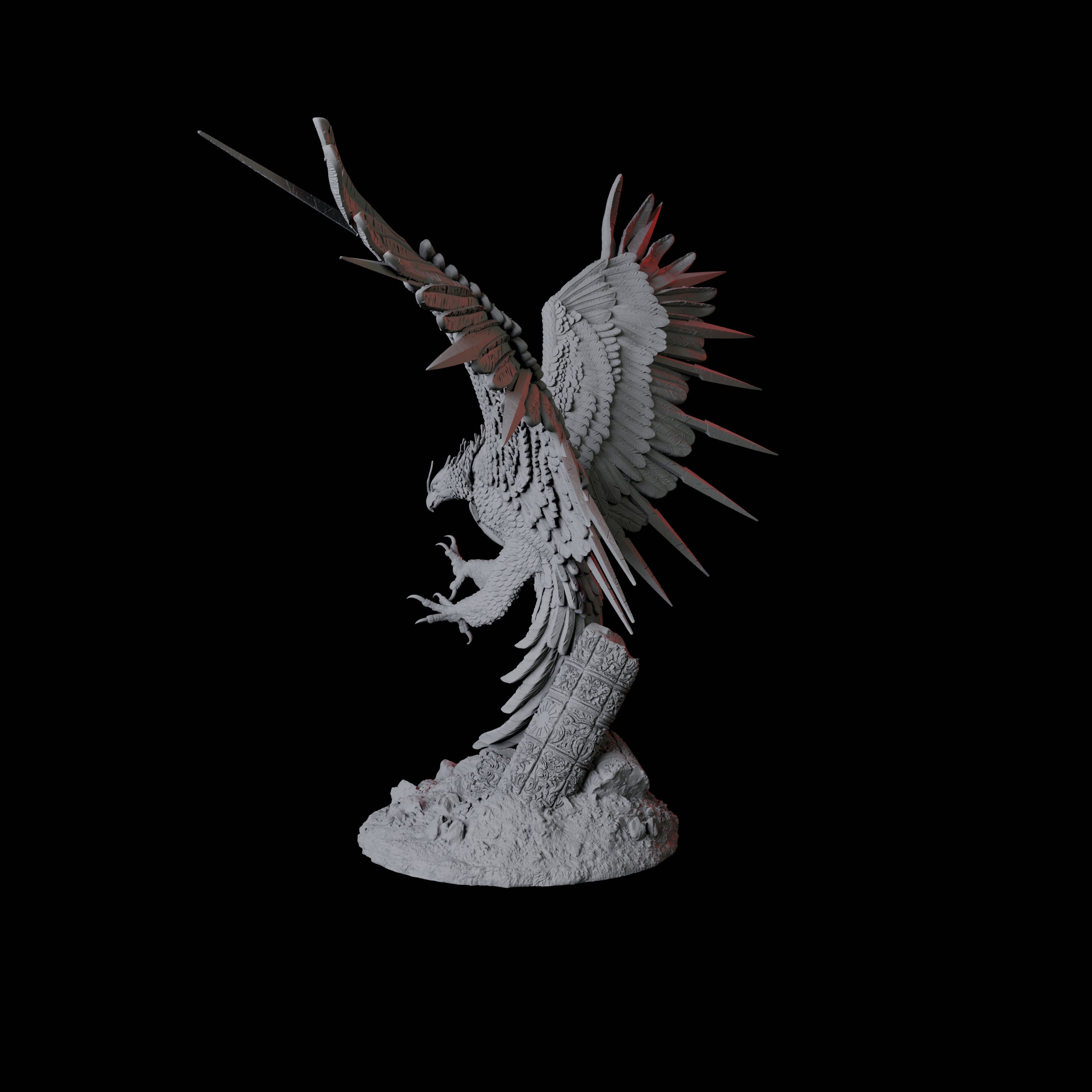 Fiery Phoenix A Miniature for Dungeons and Dragons, Pathfinder or other TTRPGs