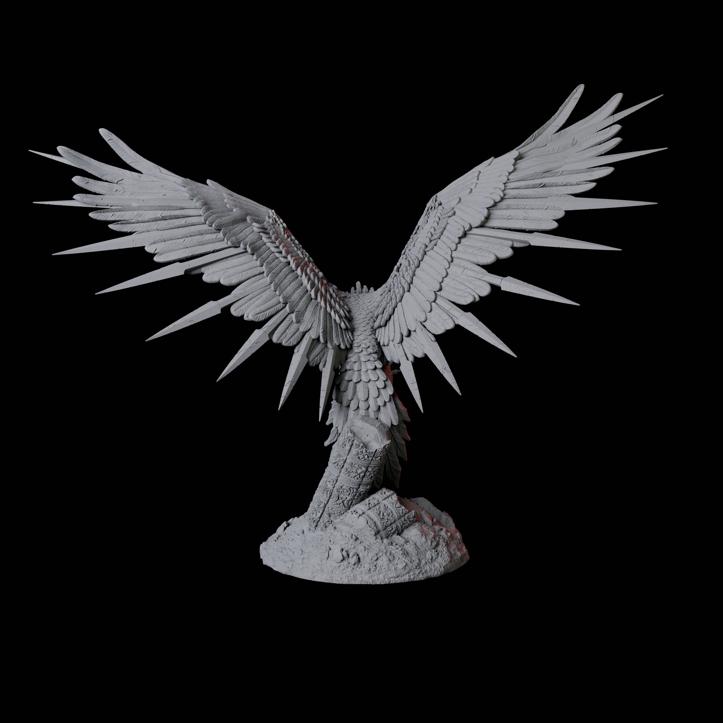 Fiery Phoenix A Miniature for Dungeons and Dragons, Pathfinder or other TTRPGs