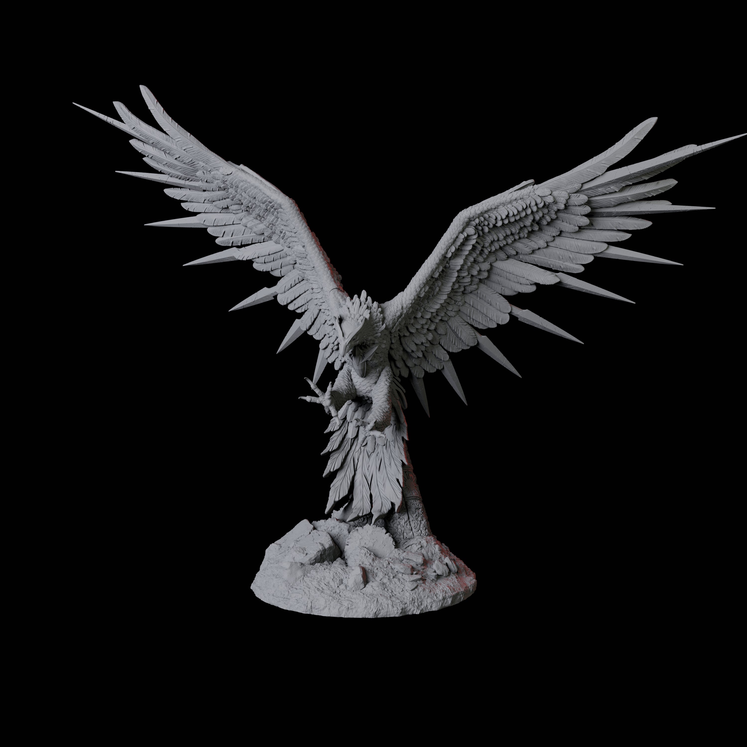 Fiery Phoenix A Miniature for Dungeons and Dragons, Pathfinder or other TTRPGs