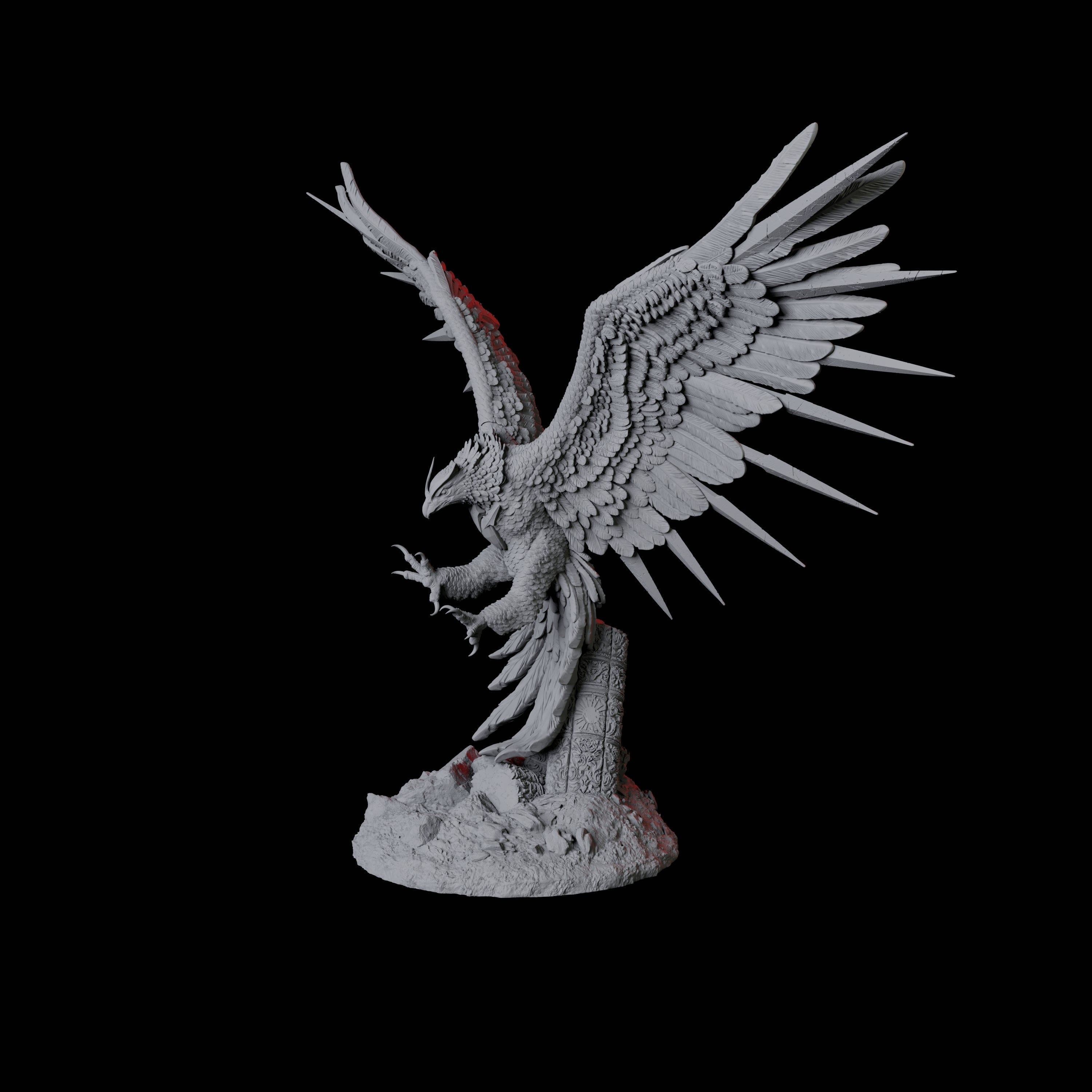 Fiery Phoenix A Miniature for Dungeons and Dragons, Pathfinder or other TTRPGs
