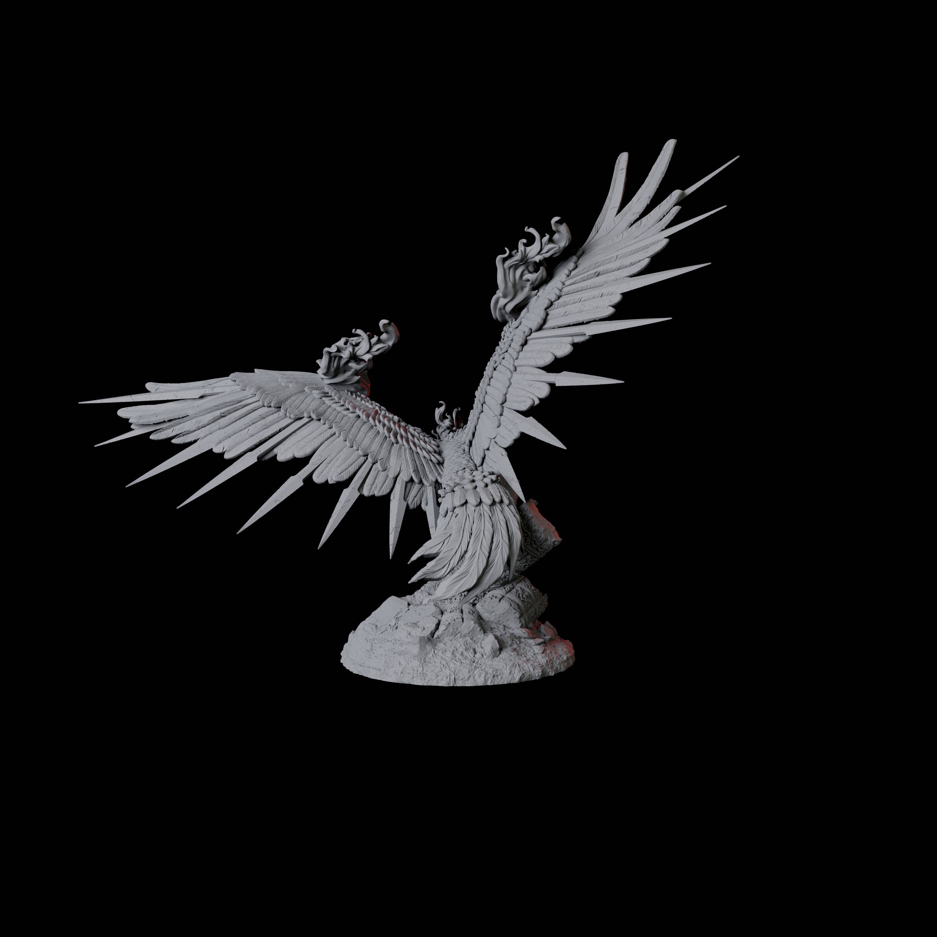 Fiery Phoenix B Miniature for Dungeons and Dragons, Pathfinder or other TTRPGs