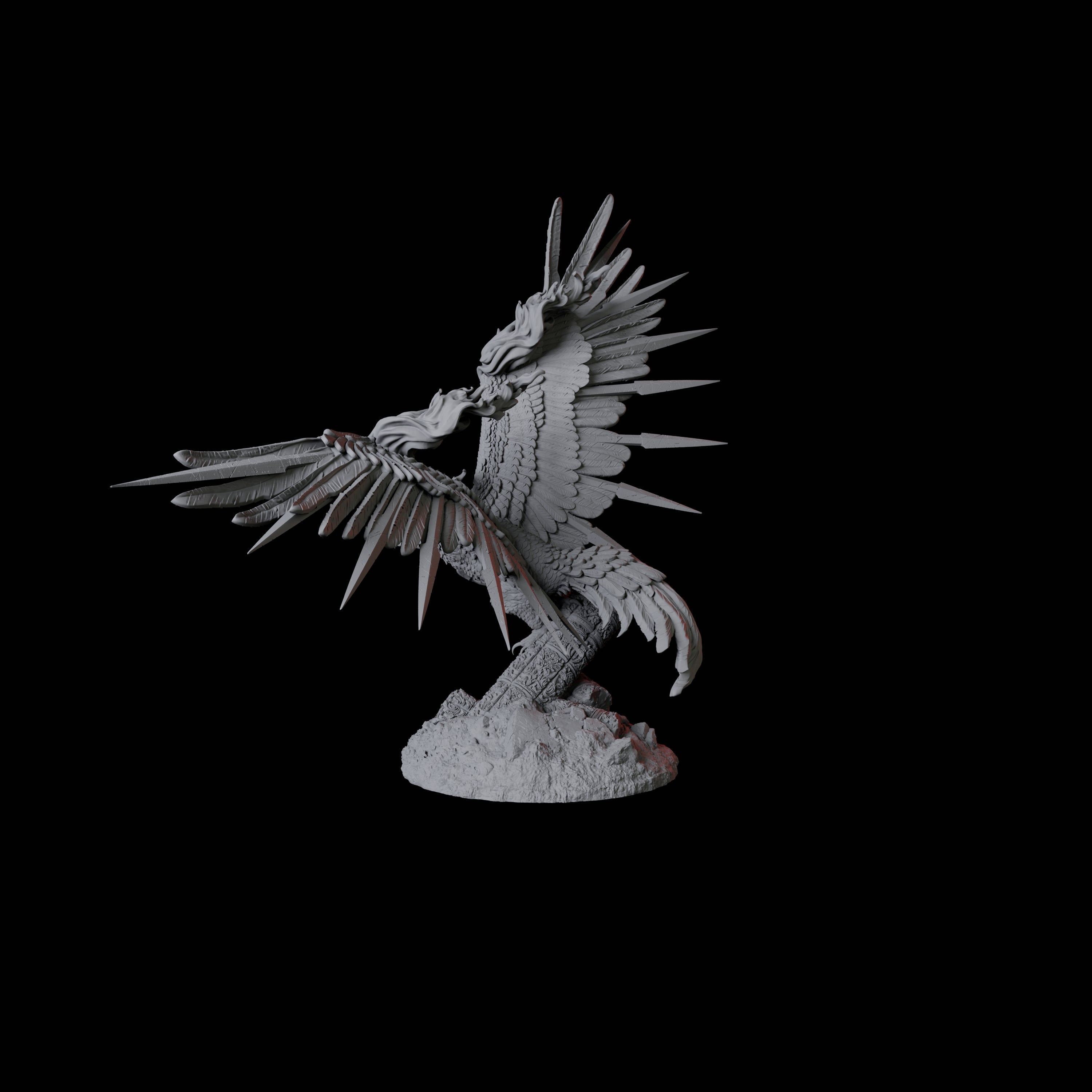 Fiery Phoenix B Miniature for Dungeons and Dragons, Pathfinder or other TTRPGs