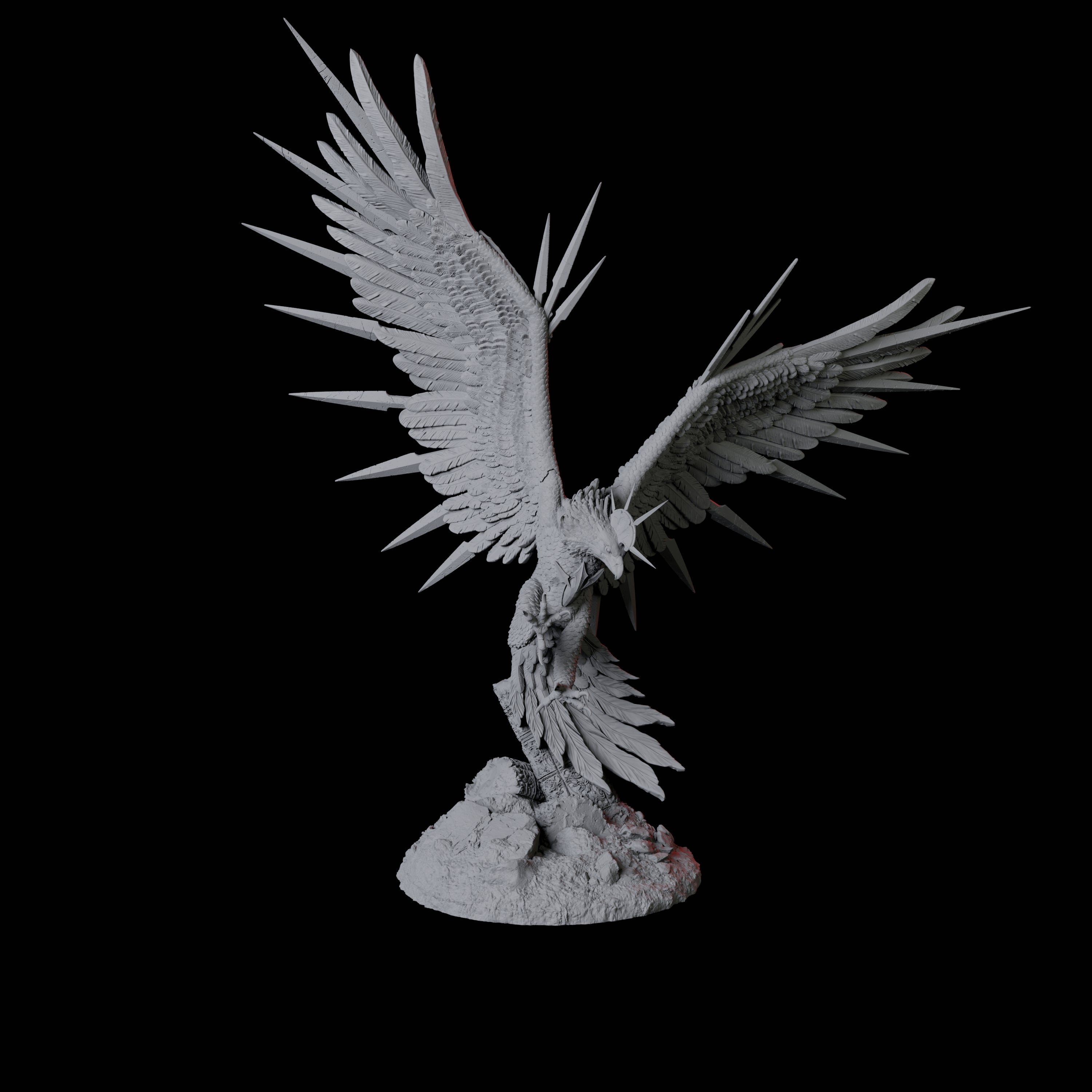 Fiery Phoenix C Miniature for Dungeons and Dragons, Pathfinder or other TTRPGs