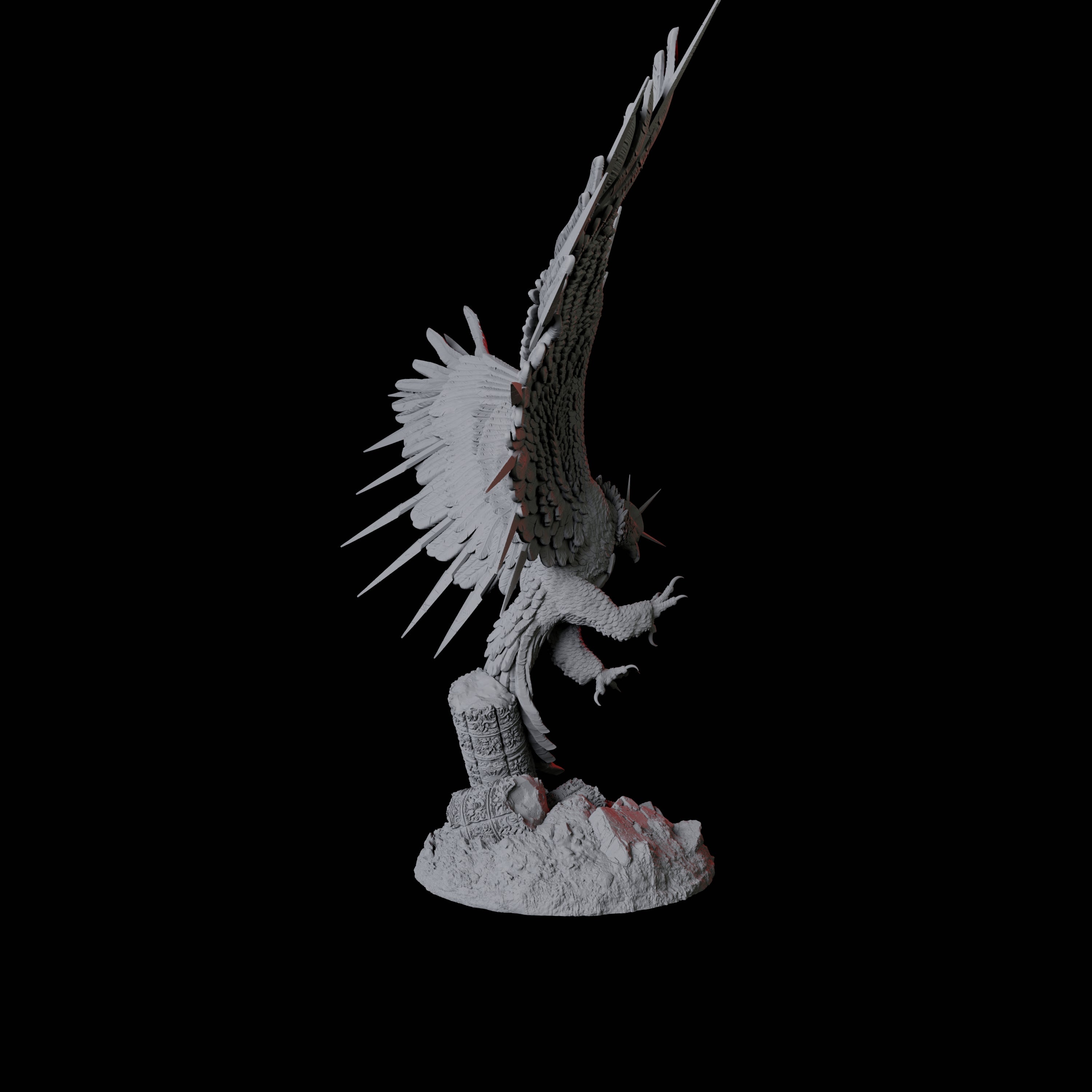 Fiery Phoenix C Miniature for Dungeons and Dragons, Pathfinder or other TTRPGs
